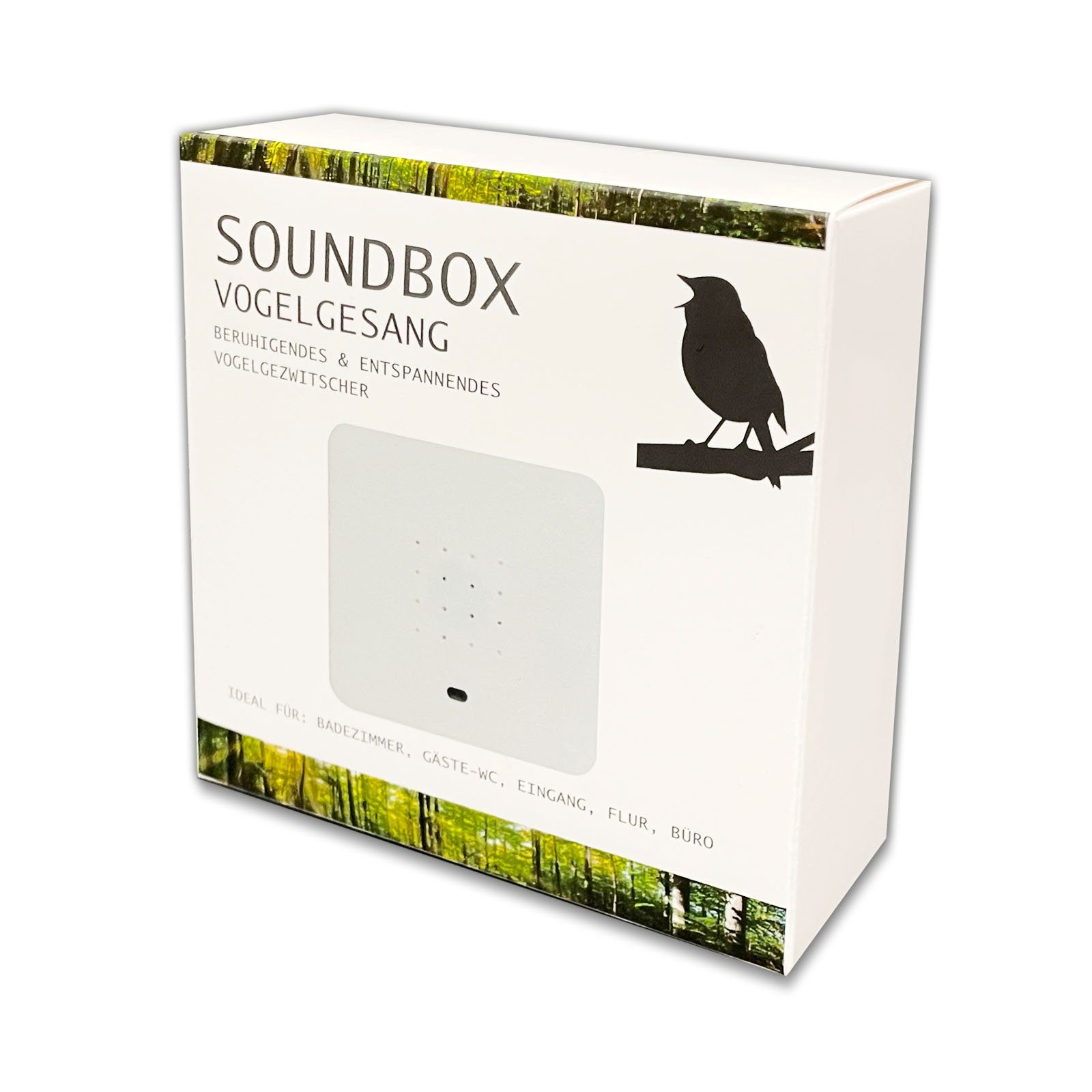 HAC24 Dekoobjekt Soundbox Vogelgezwitscher Naturgeräusche Vogelzwitscher Vogelgesang (1 St), mit Bewegungsmelder