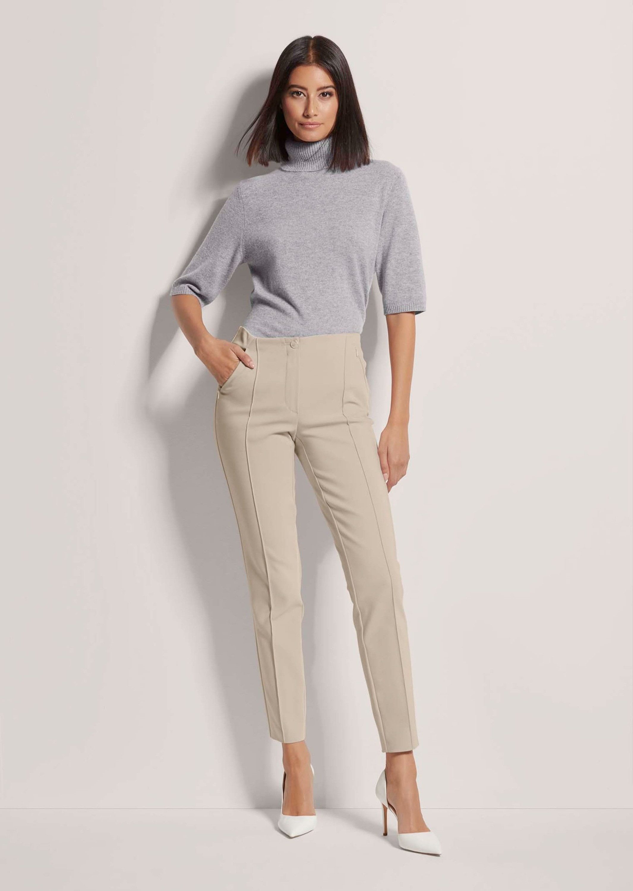MADELEINE Stoffhose Schlanke Stretch-Hose mit Biesen günstig online kaufen