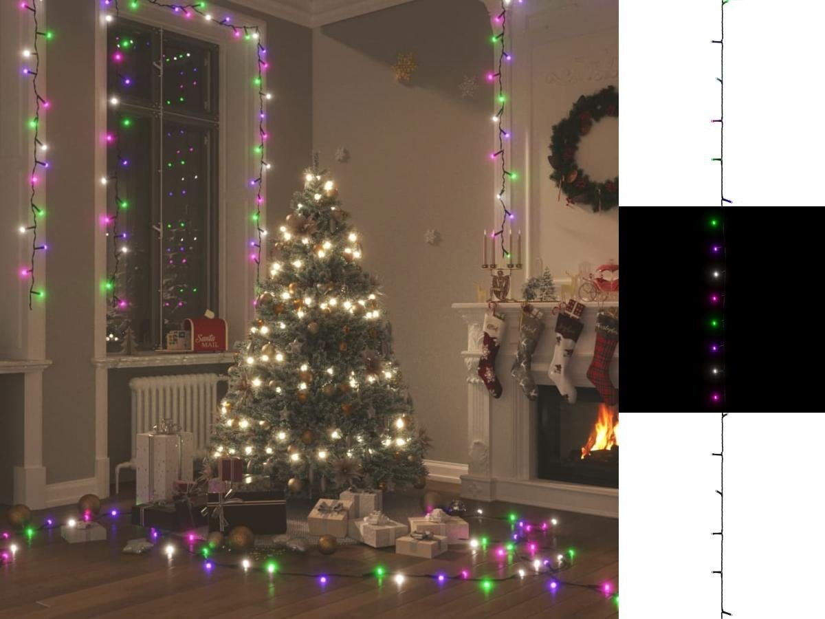vidaXL Lichterkette Weihnachtsbaum Beleuchtung LED-Lichterkette mit 600 LEDs Pastell Mehrf