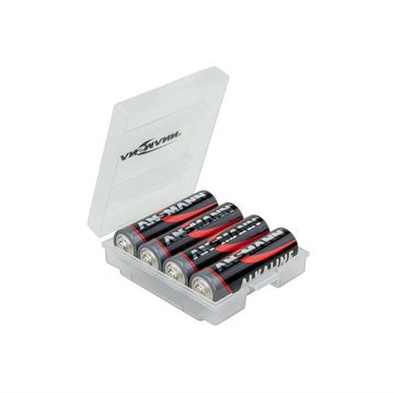 ANSMANN AG Batteriebox für AAA Micro & AA Mignon Akkus & Batterien für 4 Accus Akku