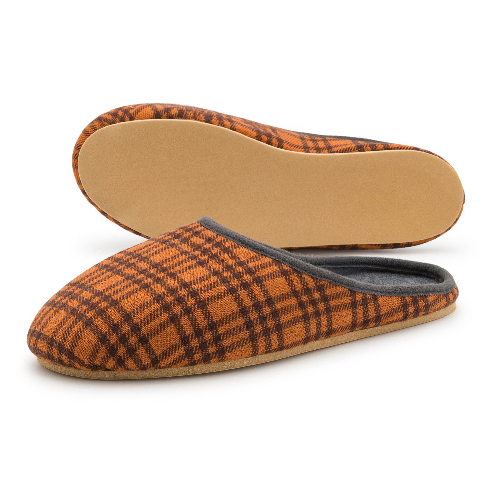 Pantoffelmann Kamelhaar Pantoffel Gummisohle Herren Damen Filzpantoffel Hausschuh Pantoffel (1 Paar) Filzpantoffeln, Gästepantoffel besonders leicht