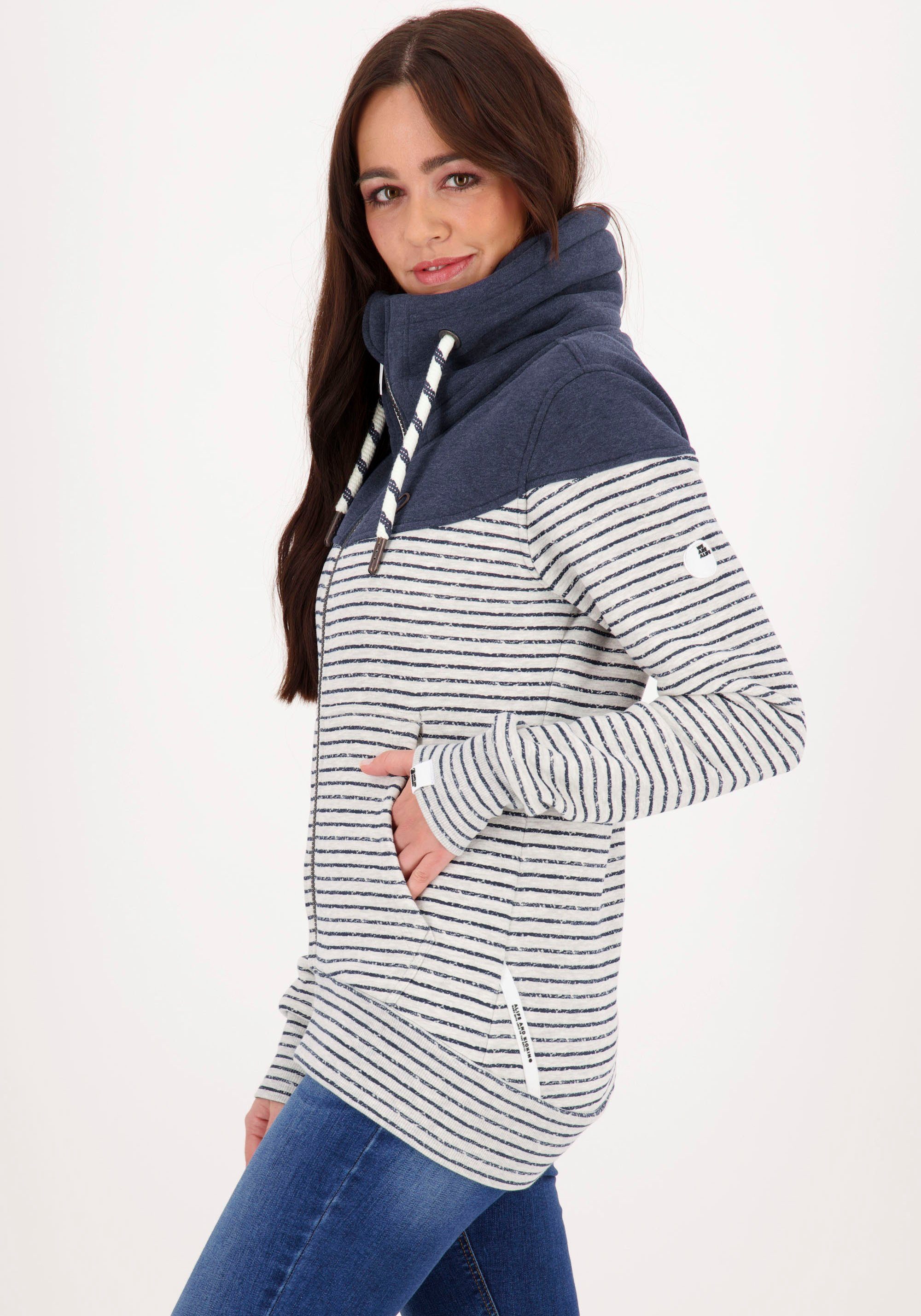 Alife & Kickin Sweatjacke ValinaAK B mit hohem regulierbaren Stehkragen in toller Sweat-Qualität – Bild 5 von 5