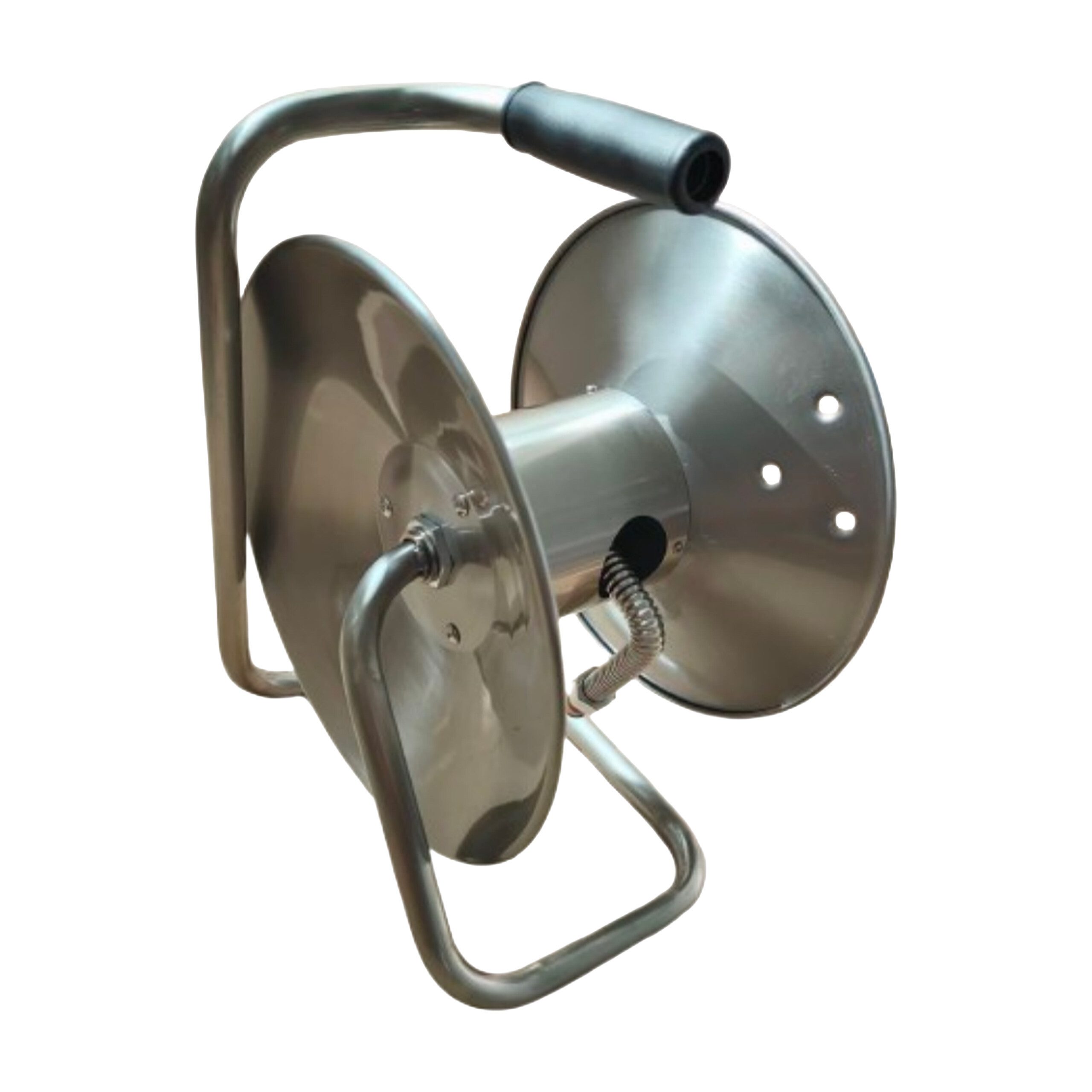 relaxdays Schlauchtrommel Edelstahl