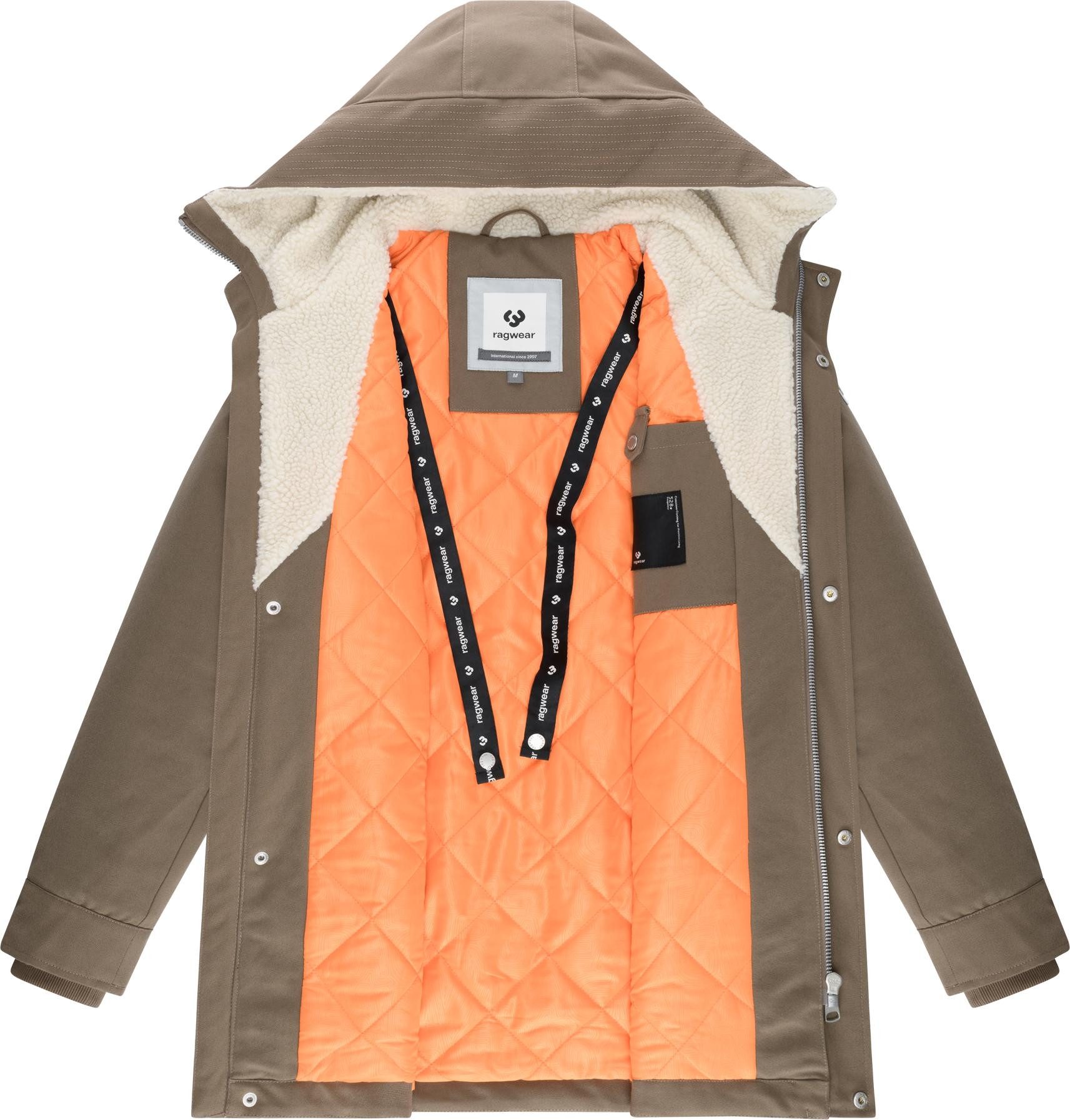 Ragwear Kurzmantel Mr Cany YOUMODO Wasserdichter Herren Wintermantel mit Kapuze