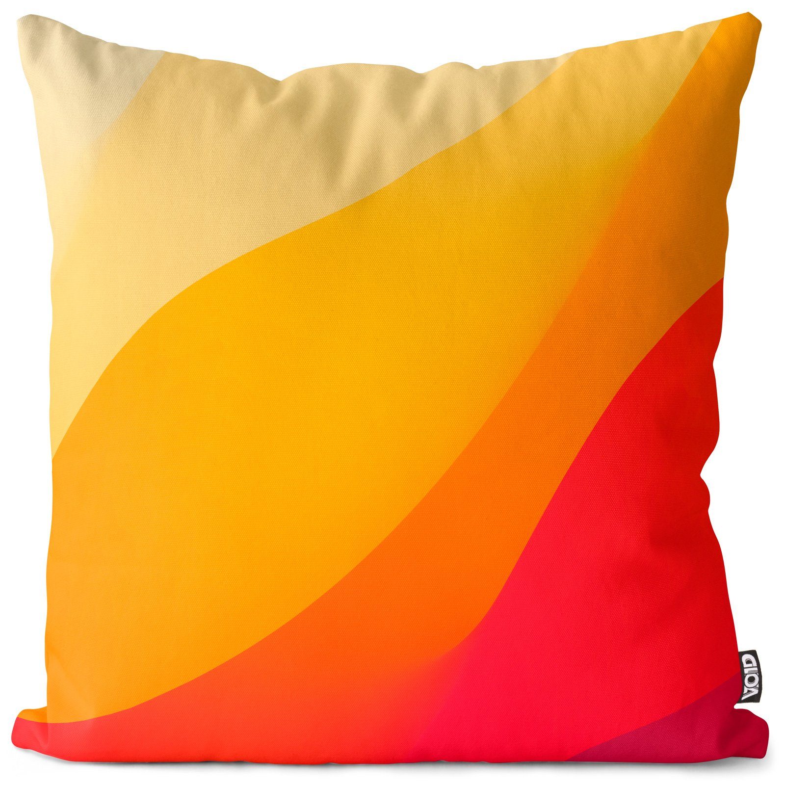 Kissenbezug, VOID (1 dynamisch Sommer modern futuristisch Wüste Gelb Sonnenuntergang Sahara Sofa-Kissen Orange Stück), abstrakt gradient Rot Farben digital