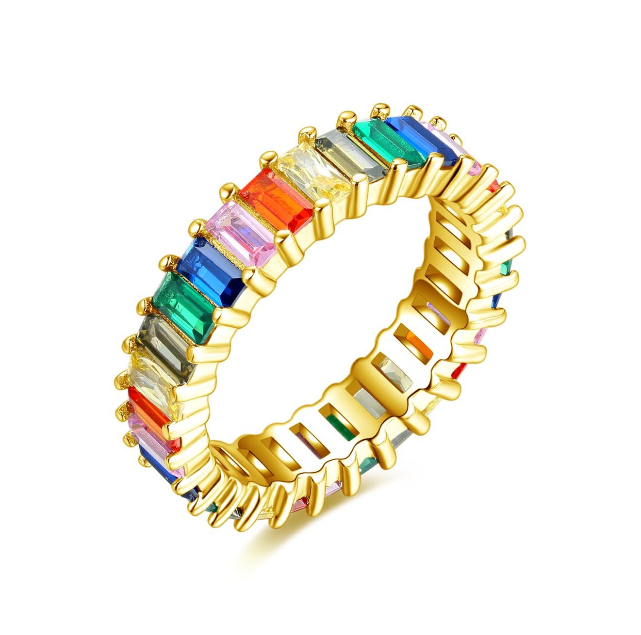 Lisandra Scott Silberring 18K Rainbow Baguette günstig online kaufen