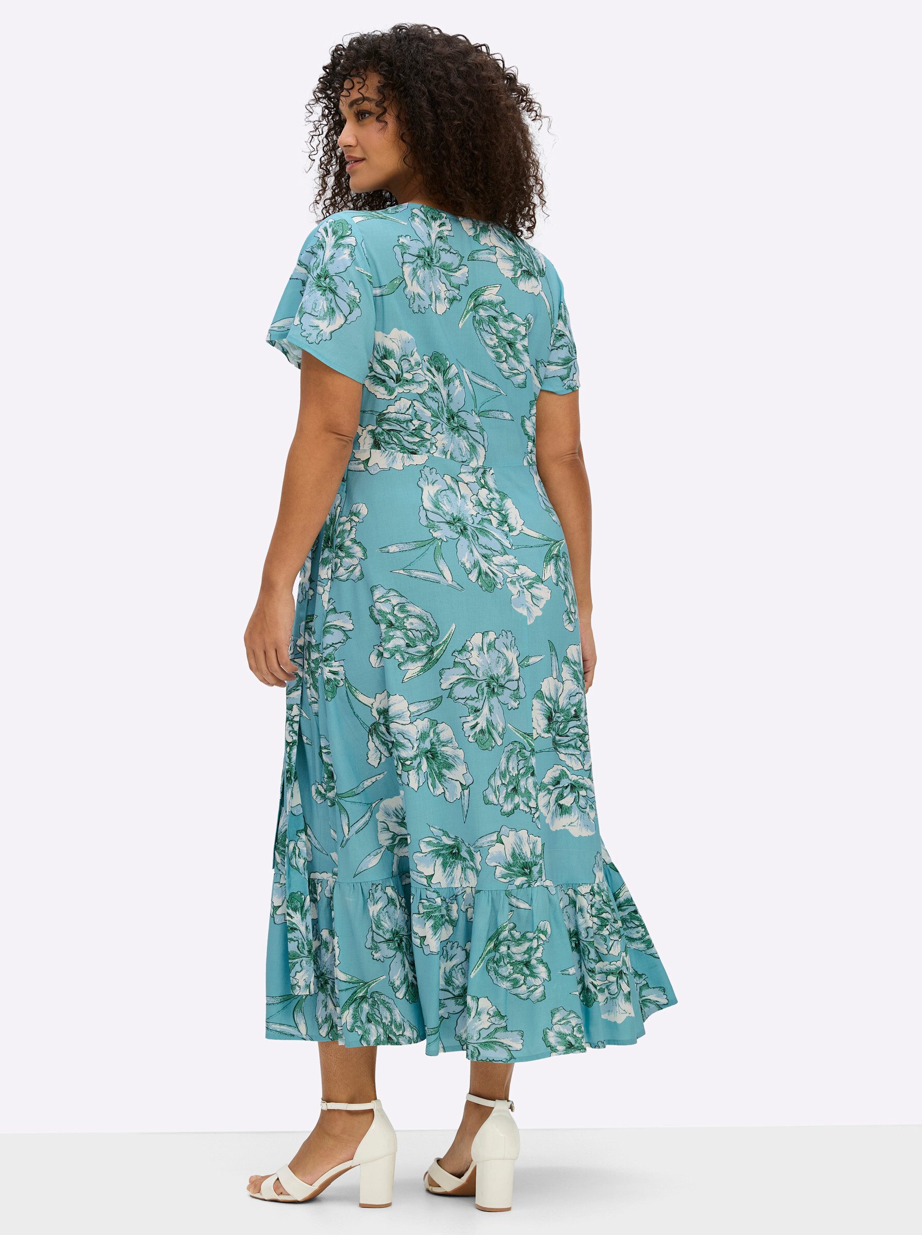 sheego by Joe Browns Etuikleid Kleid Kurzarm – Bild 2 von 5