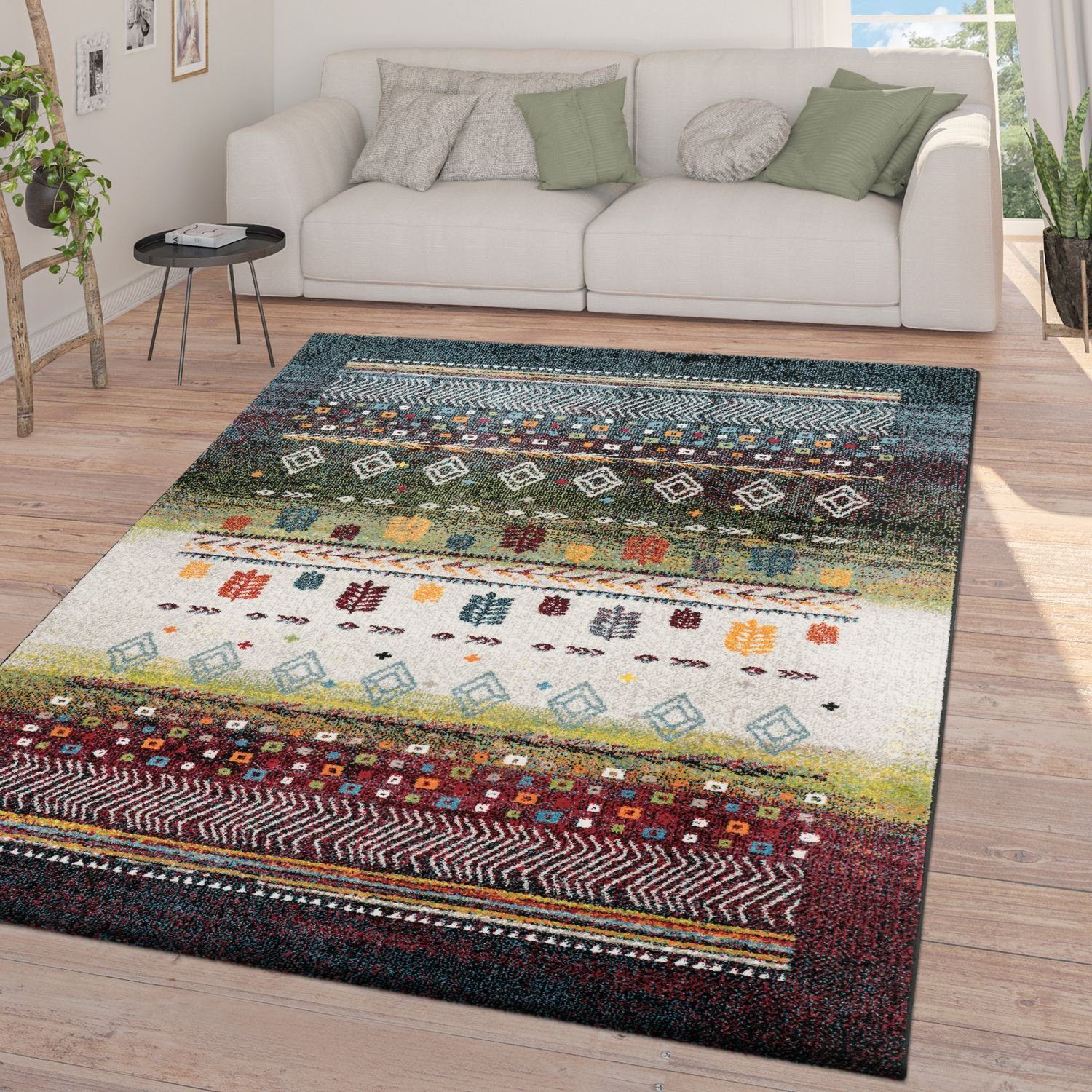 Teppich Wohnzimmer Teppich Kurzflor Abstraktes Design Soft, TT Home, Läufer, Höhe: 16 mm