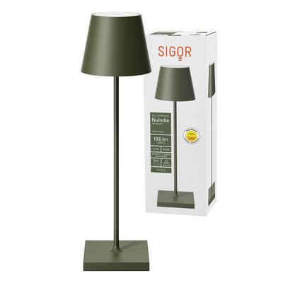 SIGOR LED Tischleuchte Akku-Tischleuchte, Dimmbar, 1 LED Platine, 2.700 K / 2.200 K