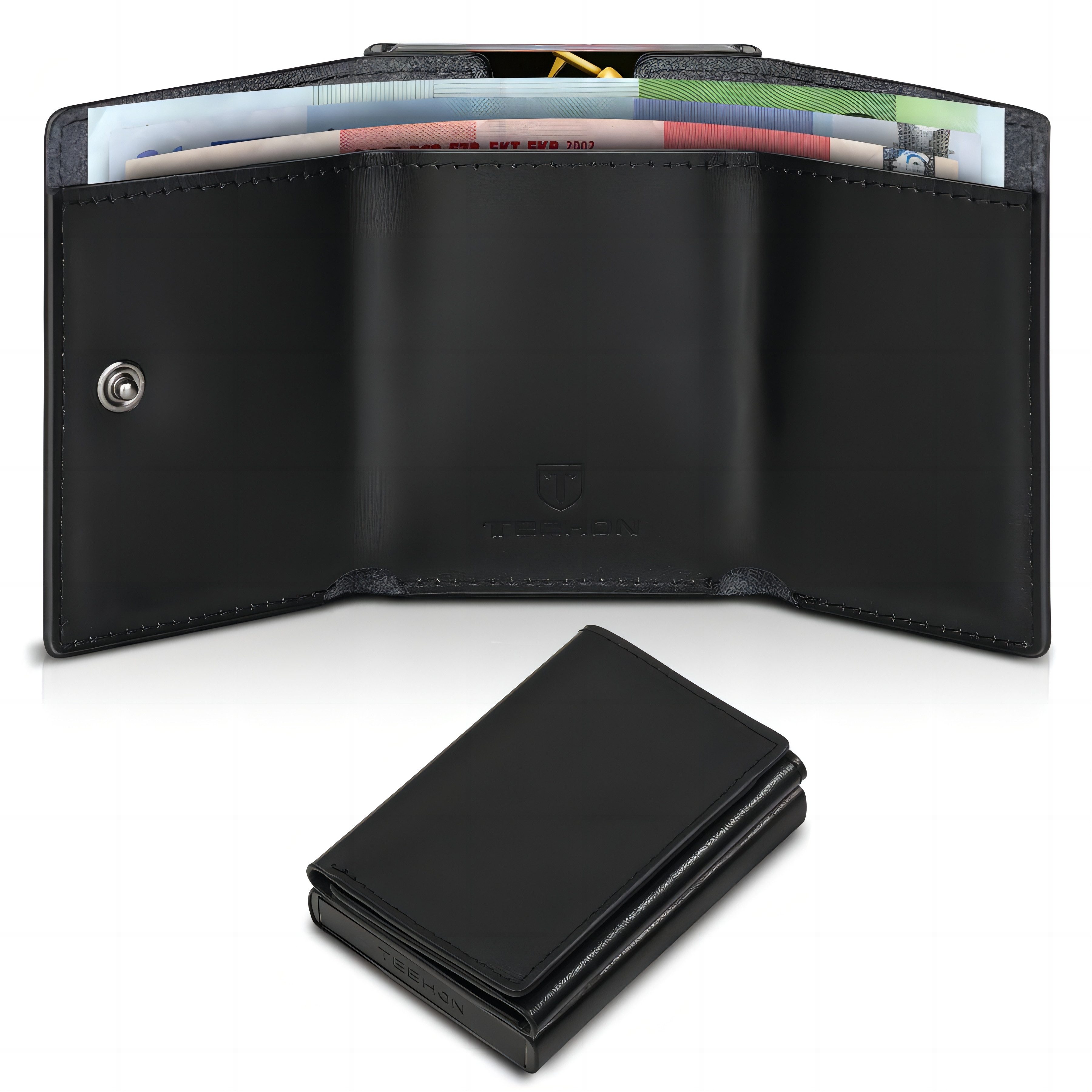 TEEHON Geldbörse Mini-Geldbörse für Herren, luxuriös, dünn, Kreditkartenetui, schmal, leicht, RFID