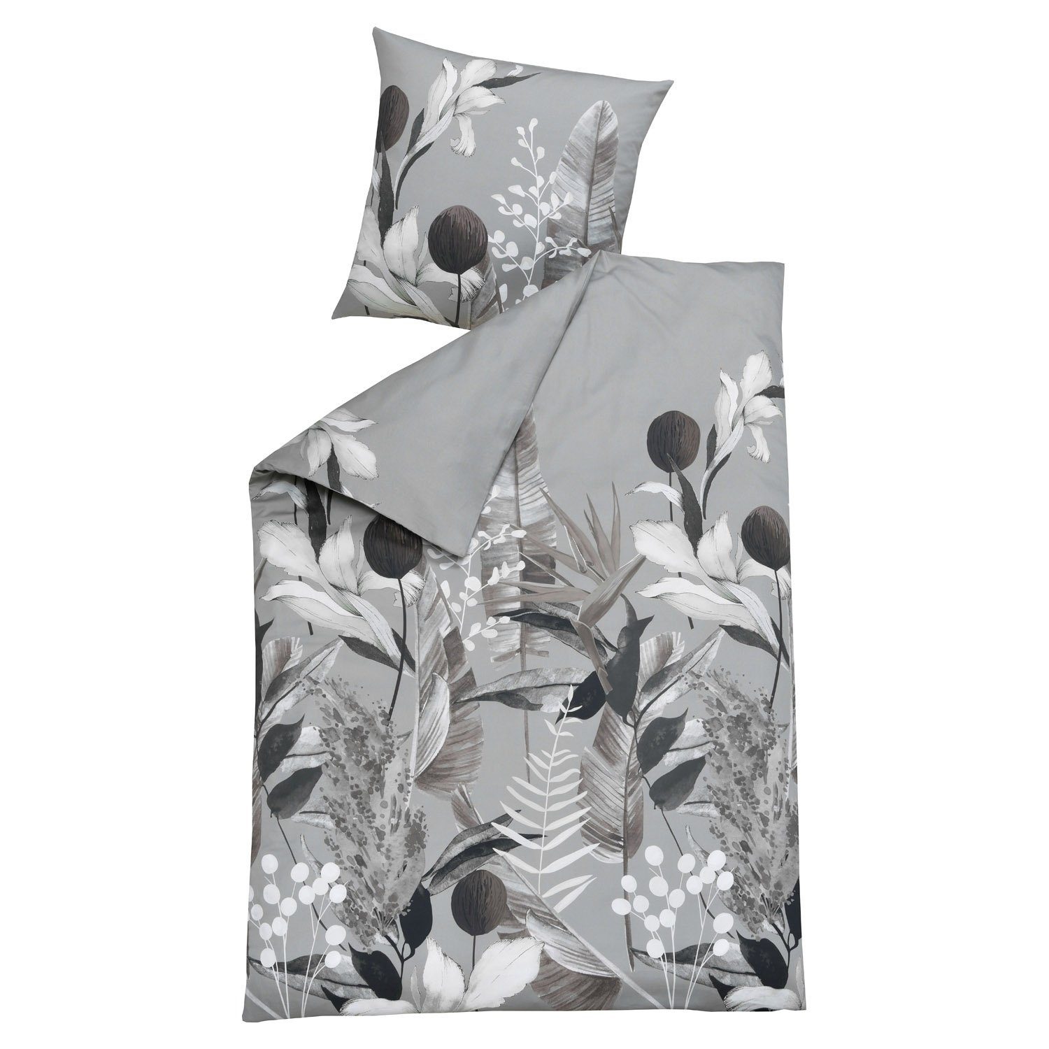 casa NOVA Постельное белье FLORENTINE, 135 x 200 cm, Mehrfarbig, Floral, Baumwolle, mit Reißverschluss