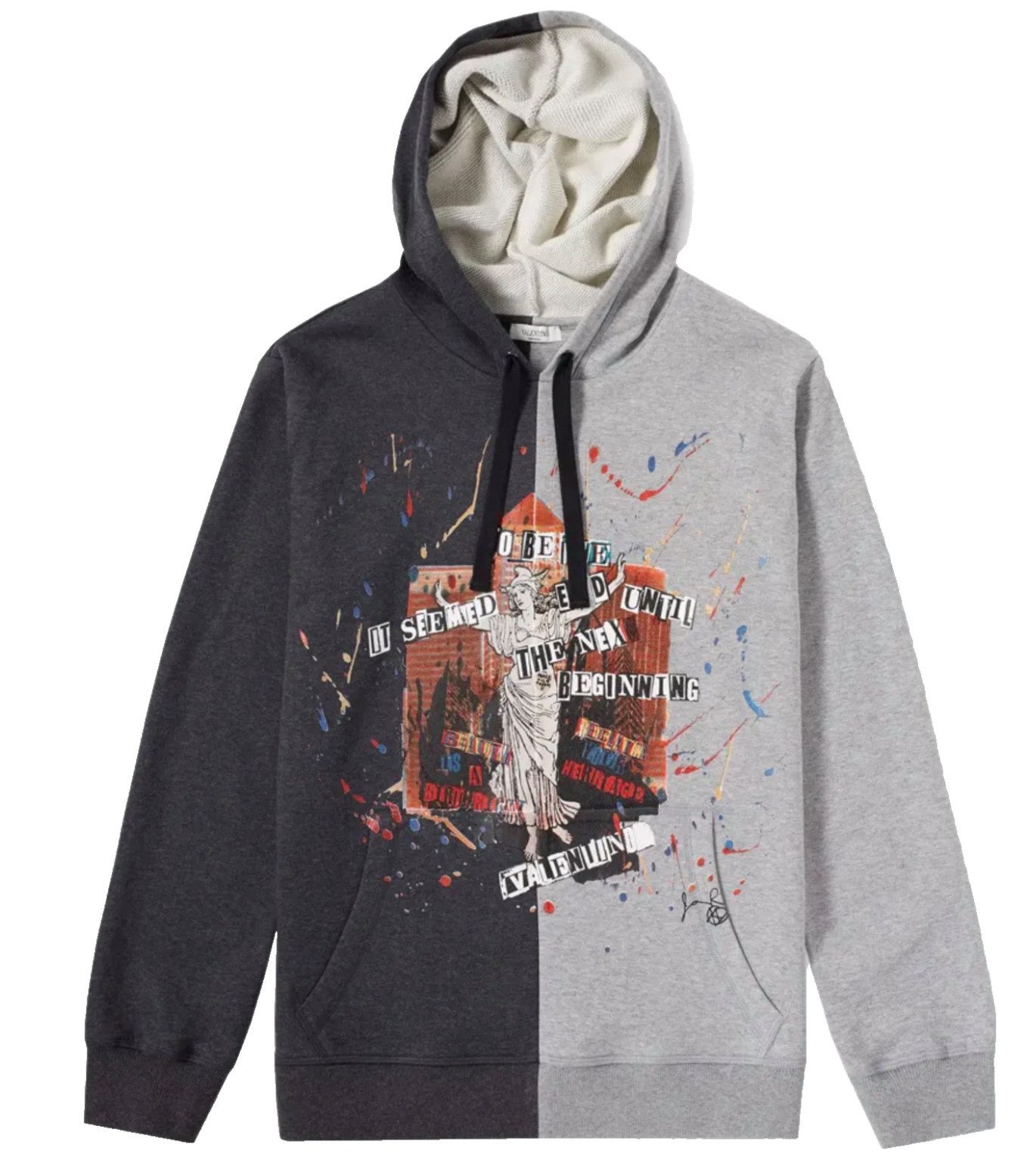 Valentino Kapuzensweatshirt Jamie Reid Punk Poem Cut & Sew Hoodie Limitierte Edition ein echtes Highlight für Sammler und Luxus Streetstyle-Fans.