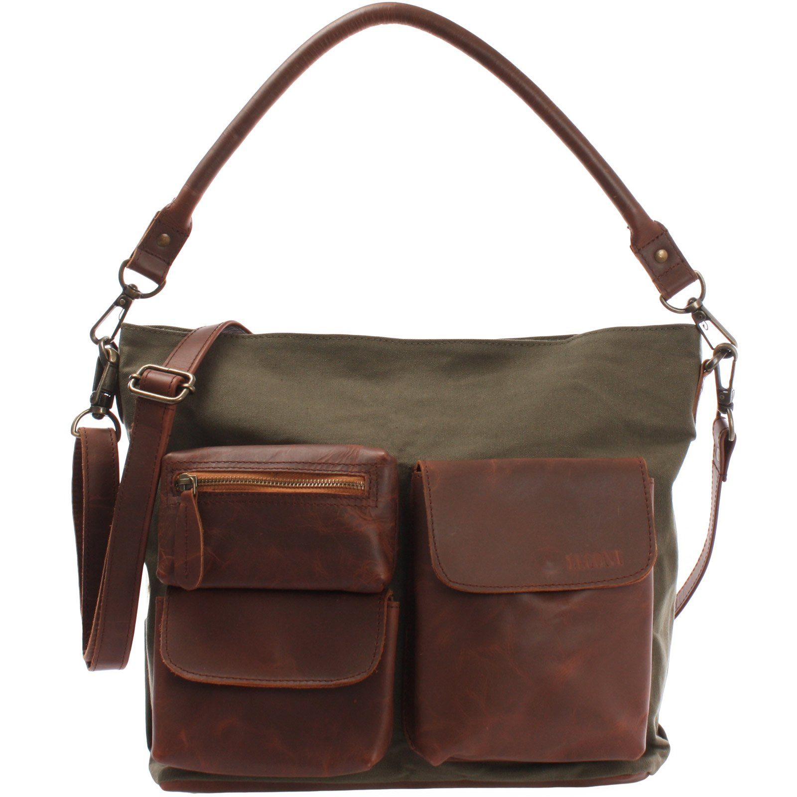 Schultertasche Umhängetasche Damentasche Ledertasche Canvas Leder LE0039