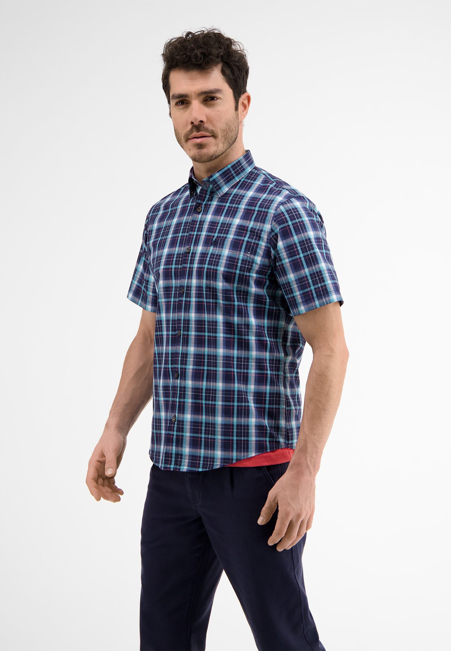 LERROS Kurzarmhemd Halbarmhemd *Poplin Check*