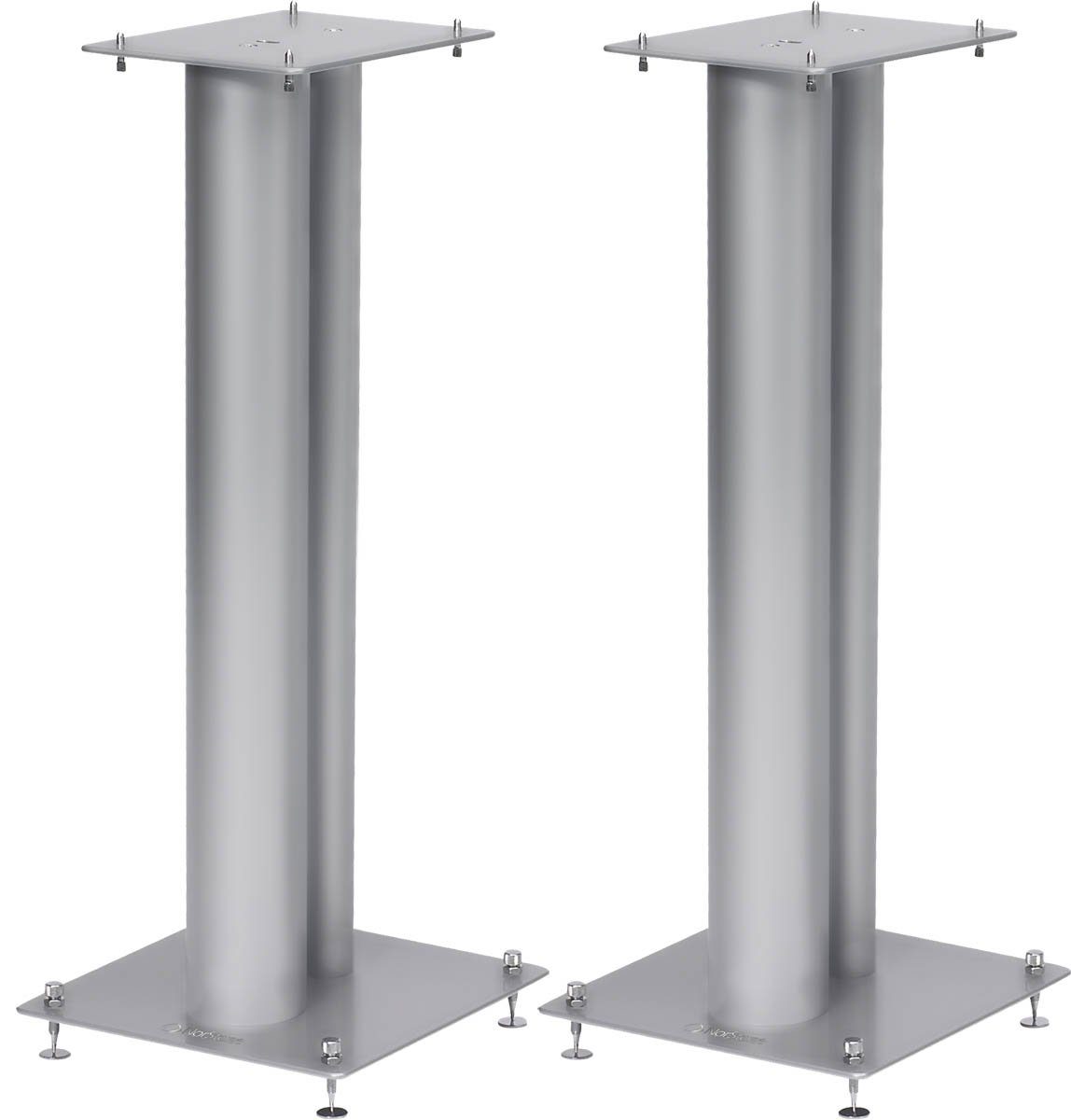 norstone Lautsprecherständer Stylum 2 Silver satin (silber), (belastbar bis 50kg, pulverbeschichtet, Höhe 60cm)