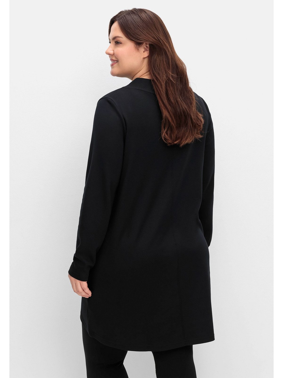Sheego Sweatshirt Große Größen aus Interlock, im Vokuhila-Schnitt