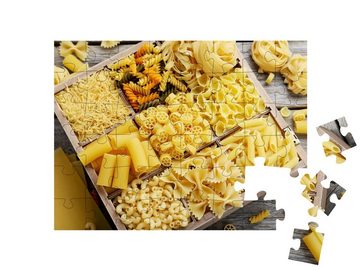 puzzleYOU Puzzle Verschiedene Arten von Nudeln, 48 Puzzleteile, puzzleYOU-Kollektionen Pasta