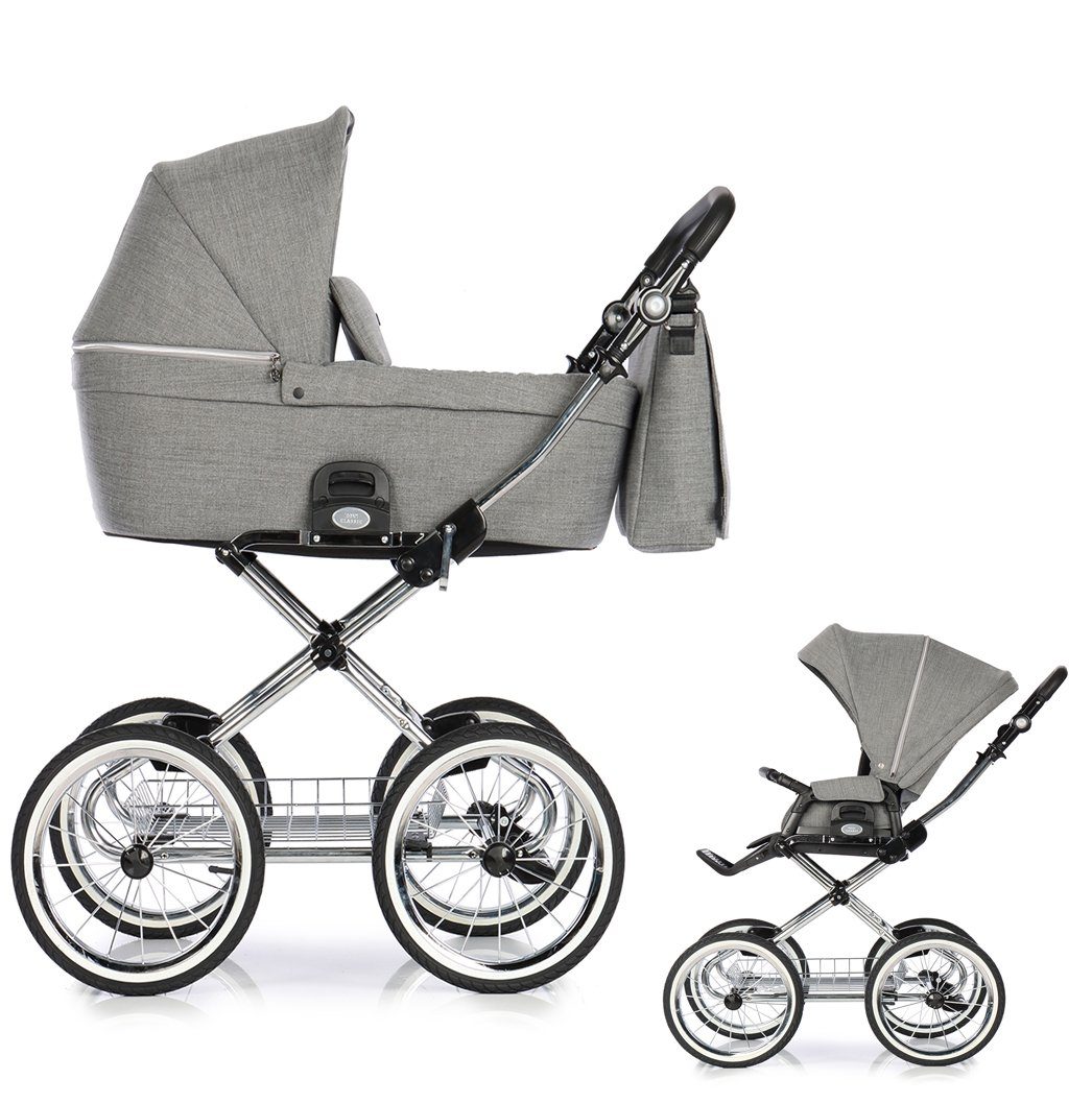 Kombi-Kinderwagen Coss Classic 2 in 1 inkl. Sportsitz und Zubehör in 4 Farben