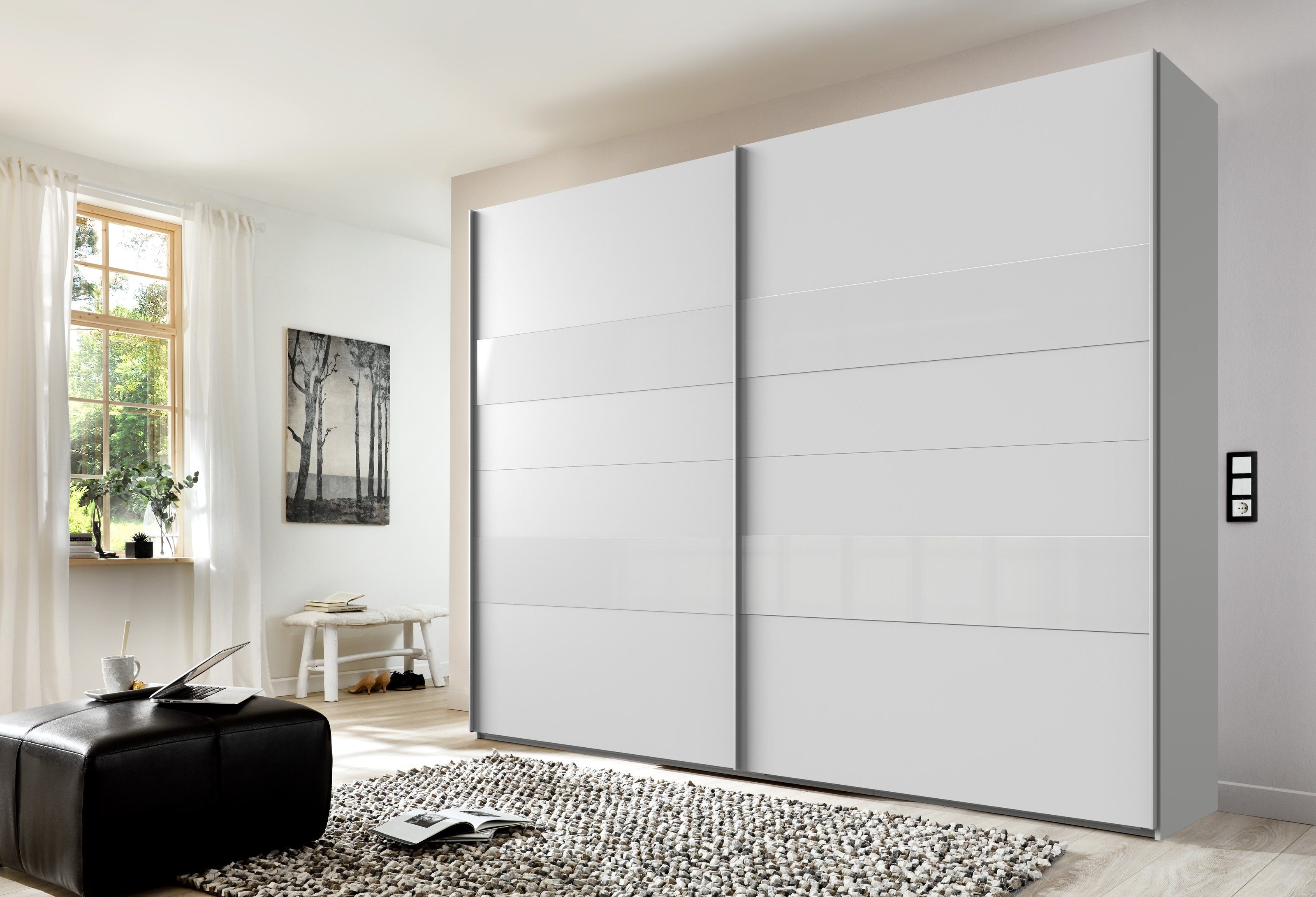freiraum Kleiderschrank Altona2 (B/H/T: 270x236x65 cm) in Weiß mit 2 Türen und 5 Einlegeböden