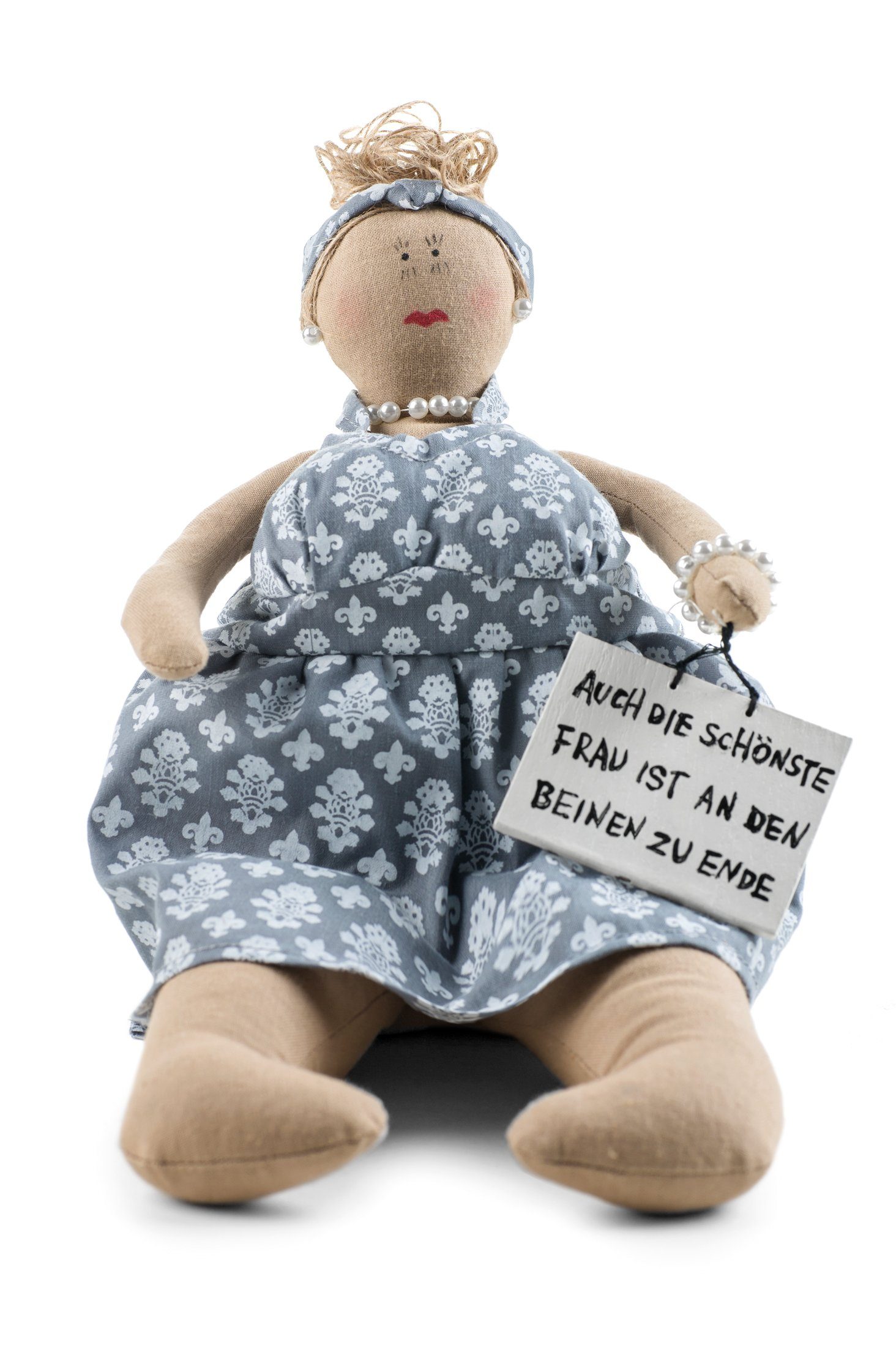 Kantenhocker kantensitzer lady mit schild auch die schönste