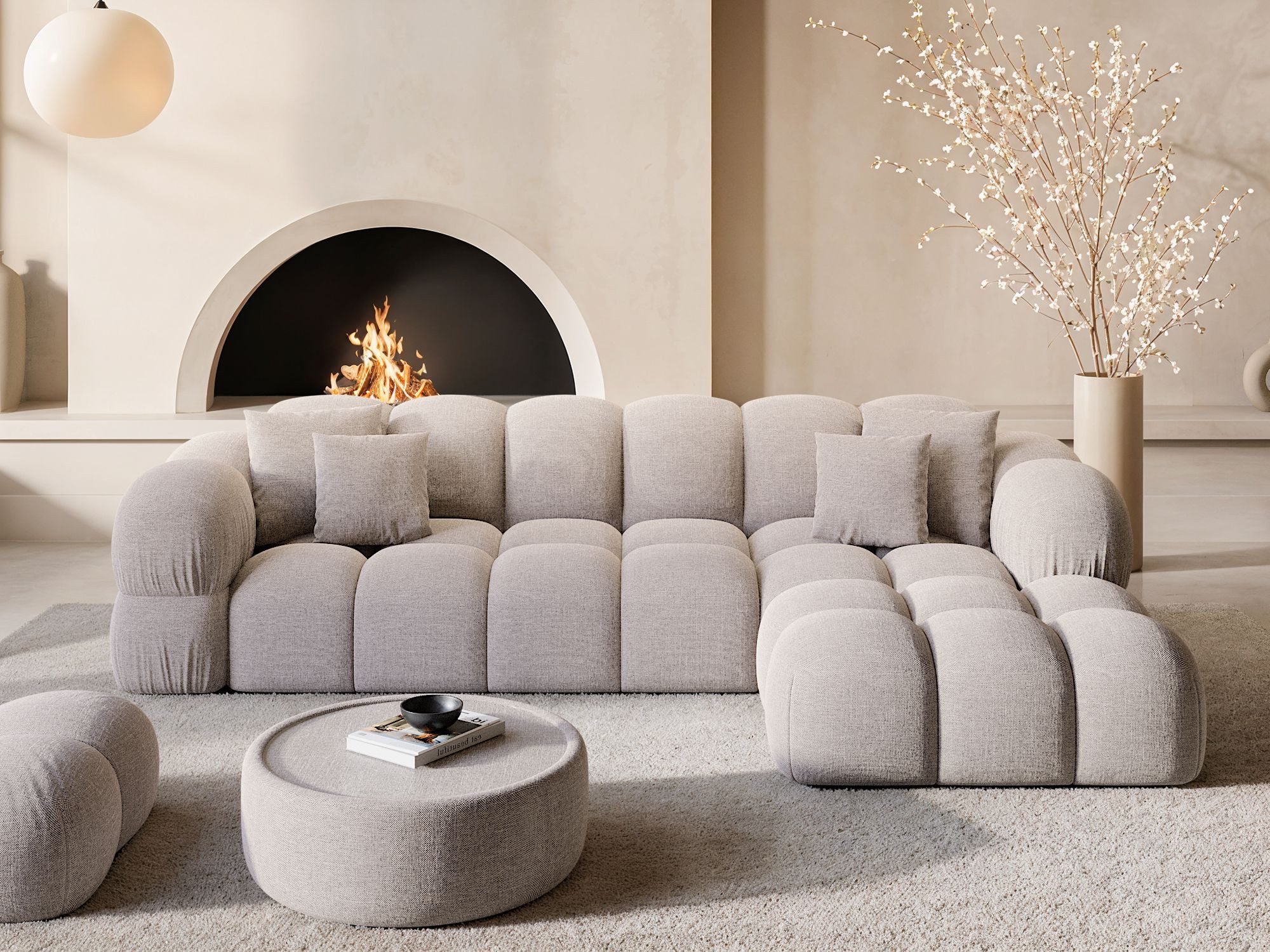 Sofa Dreams Ecksofa Stoff Ecksofa Monteverde L-Form, Ecksofa, L-Form, Zeitloser Look in L-Form, 2 Zierkissen inklusive