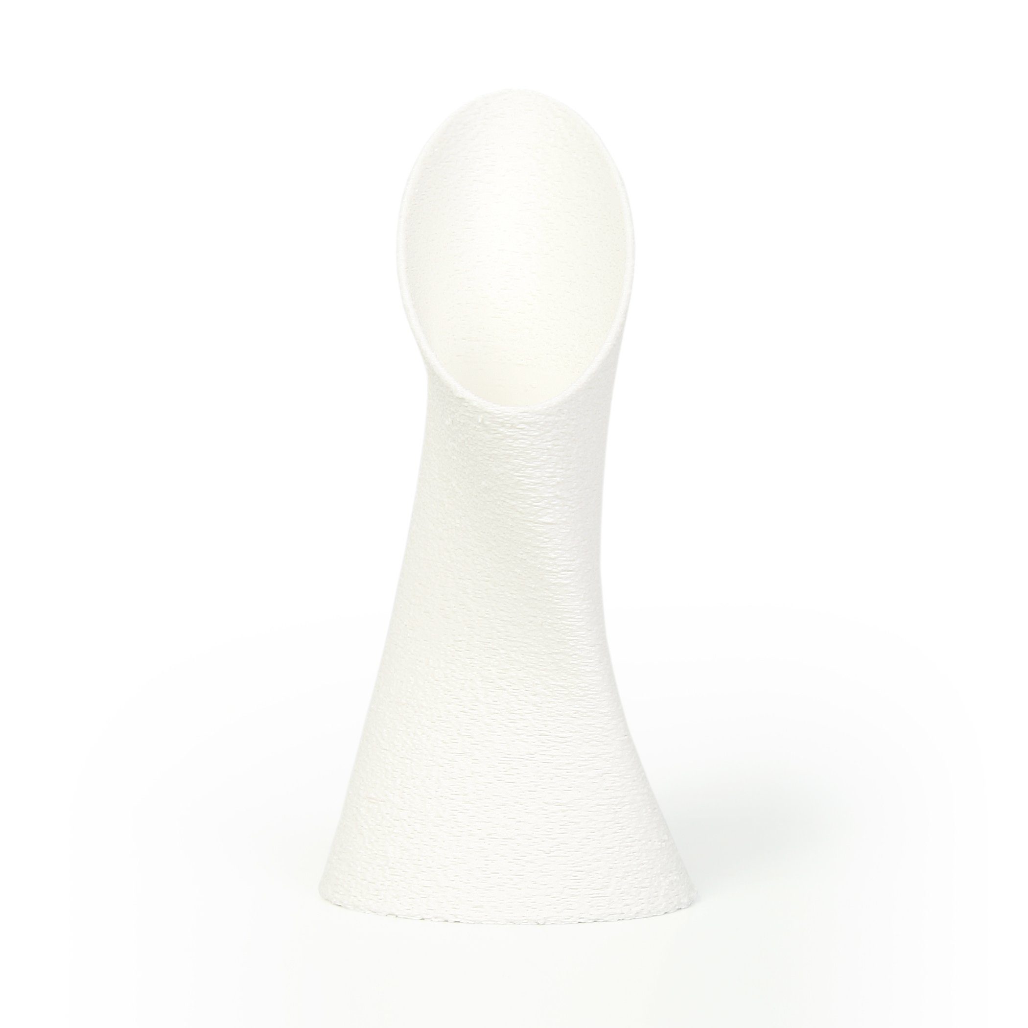 White Dekovase Dekorative Vase Feder aus Kreative – bruchsicher aus Designer Rohstoffen; wasserdicht & nachwachsenden Blumenvase Bio-Kunststoff,