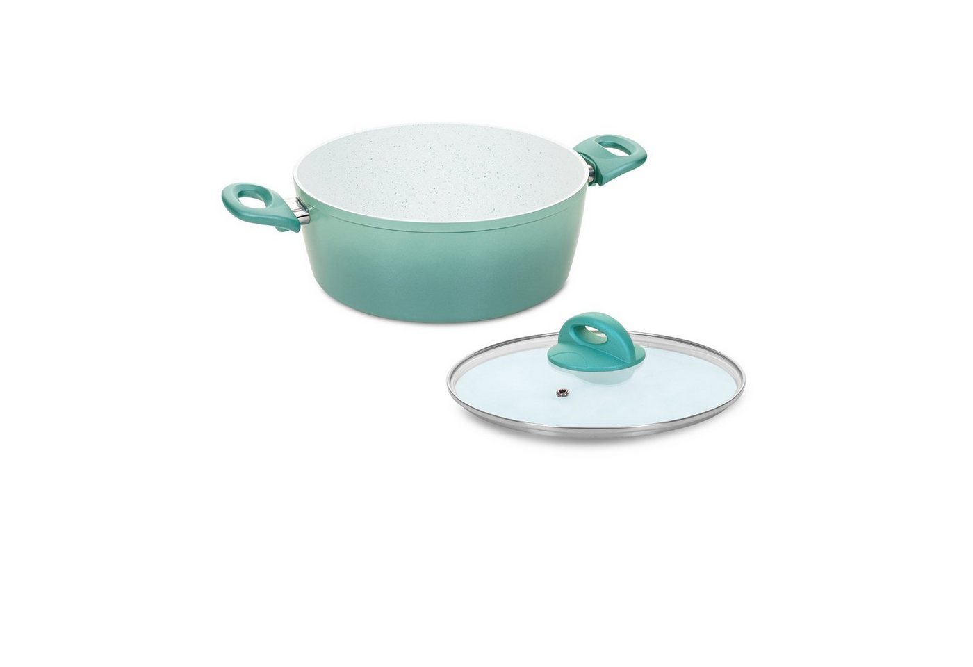 Genius Kochtopf Cerafit Revolution Kochtopf Ø 26 cm – 2-tlg. Set, Keramik, (2-tlg., 2-tlg), Für alle Herdarten geeignet