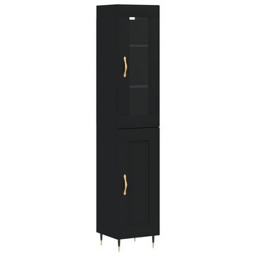 vidaXL Kleiderschrank Regal Highboard Schrank Hochschrank Schwarz 34,5x34x180 cm Holzwerksto