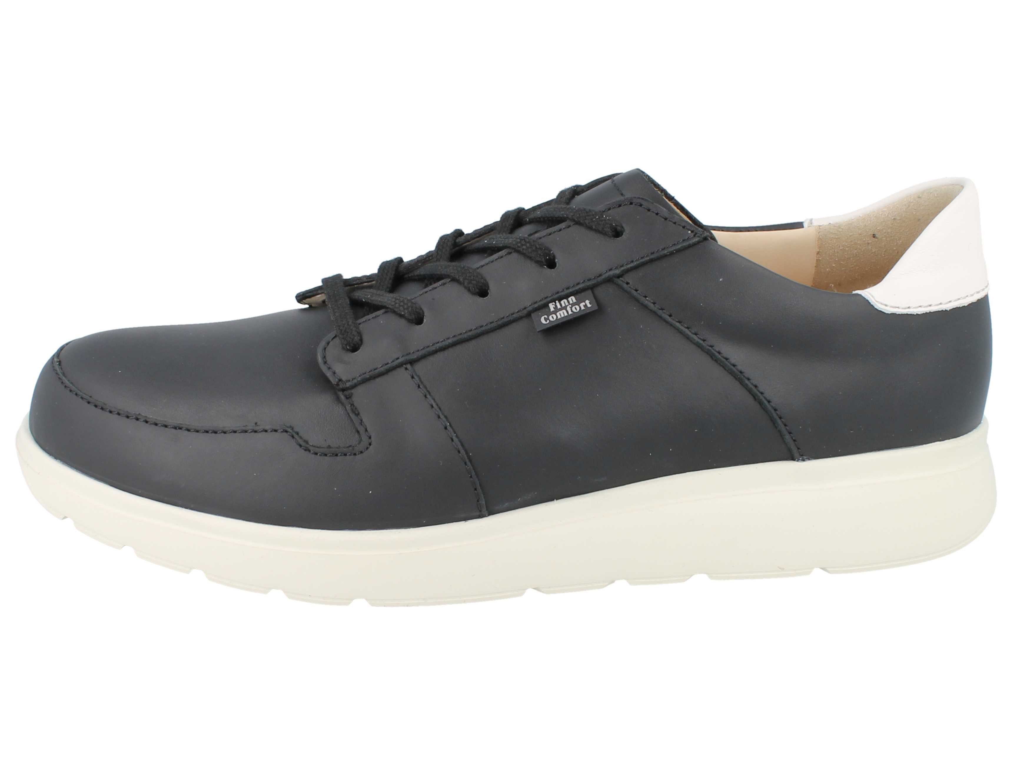 Finn Comfort FINN COMFORT Timaru Herren Halbschuhe mit Reißverschluss schwarz Schnürschuh Wechselfußbett