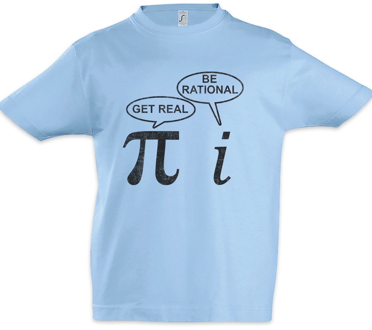 Print-Shirt Get Real Be Rational Kinder T-Shirt Pi Mathematische Formel Mathe