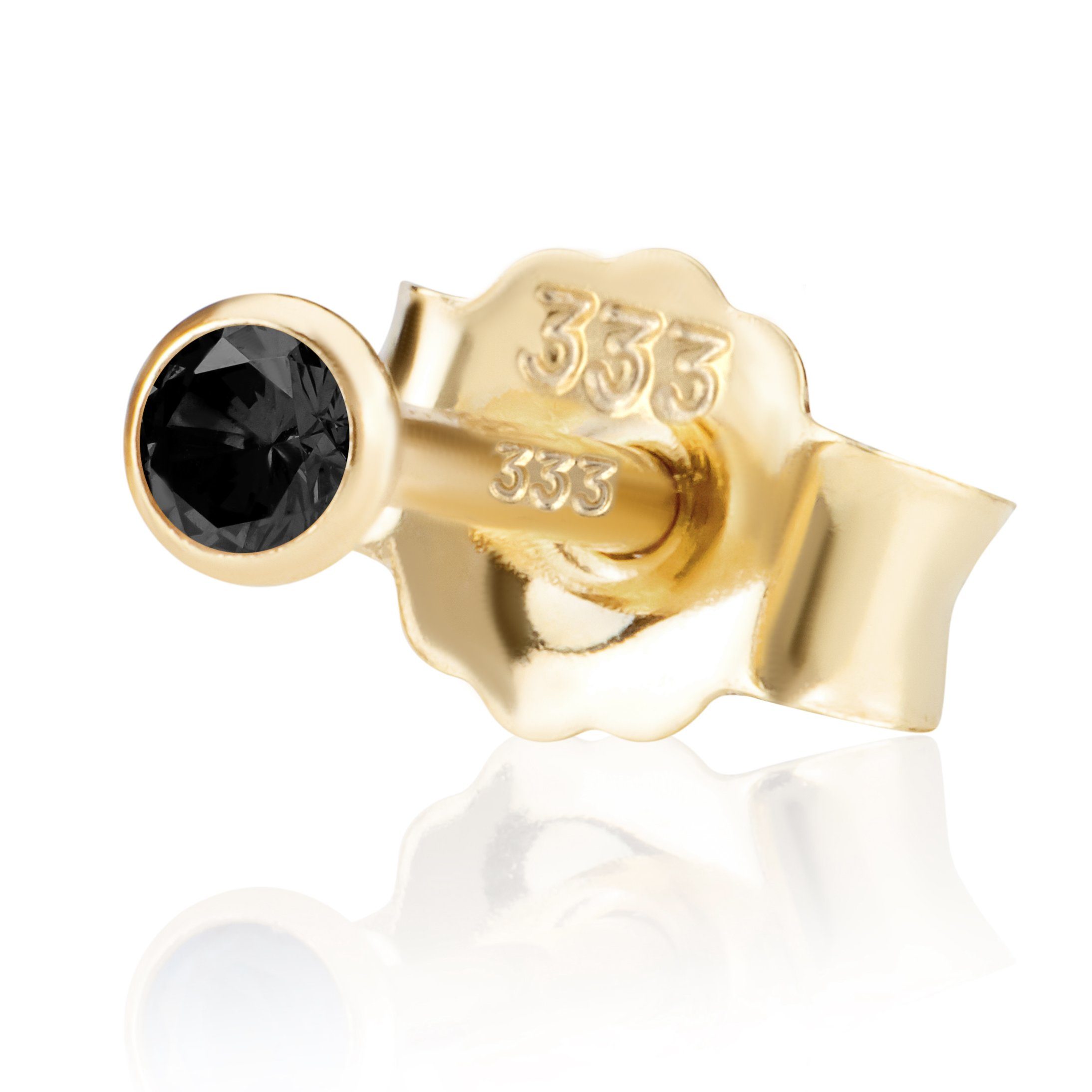 NKlaus Single-Ohrstecker Einzel 2,0mm 333 Gelb Gold 8 Kt Ohrstecker Zirkon günstig online kaufen
