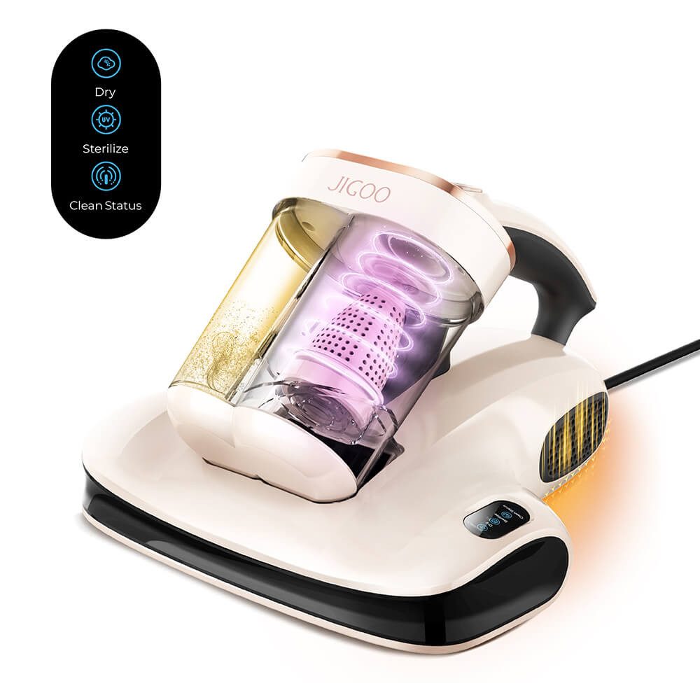 Jigoo Matratzenreinigungsgerät S100, 350 W, UV-C Light, 350 W Leistung, 12 kPa starke Saugkraft