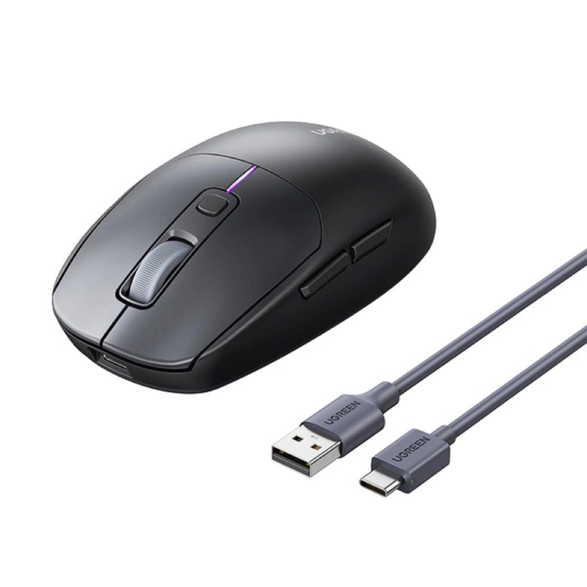 UGREEN MU103 Lightweight Wireless Gaming-Maus (kabelgebunden, Bluetooth, 2400 dpi, 2,4 GHz / Bluetooth 5.0 / 5000 dpi)