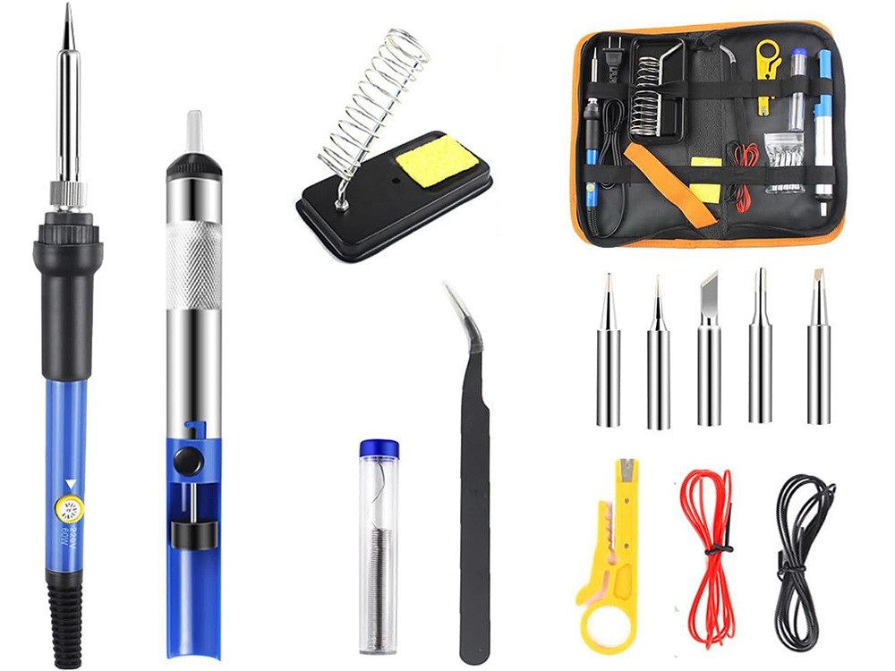 VERK GROUP Lötkolben Lötkolben Set Lötset 80W Lötstation Temperatur Einstellbar Soldering I