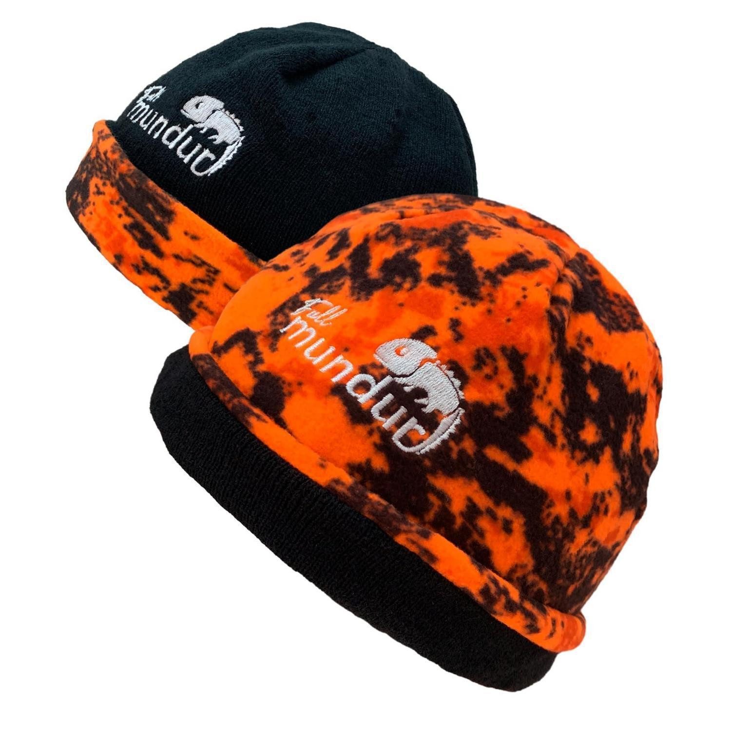 LuxusKollektion Strickmütze Wende Jagdmütze Camouflage Orange/Schwarz (1-St)