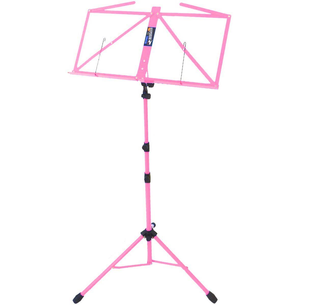 keepdrum Notenpult keepdrum MUS3PK Notenpult Pink mit 4 Notenklammern, Vorteils-Set