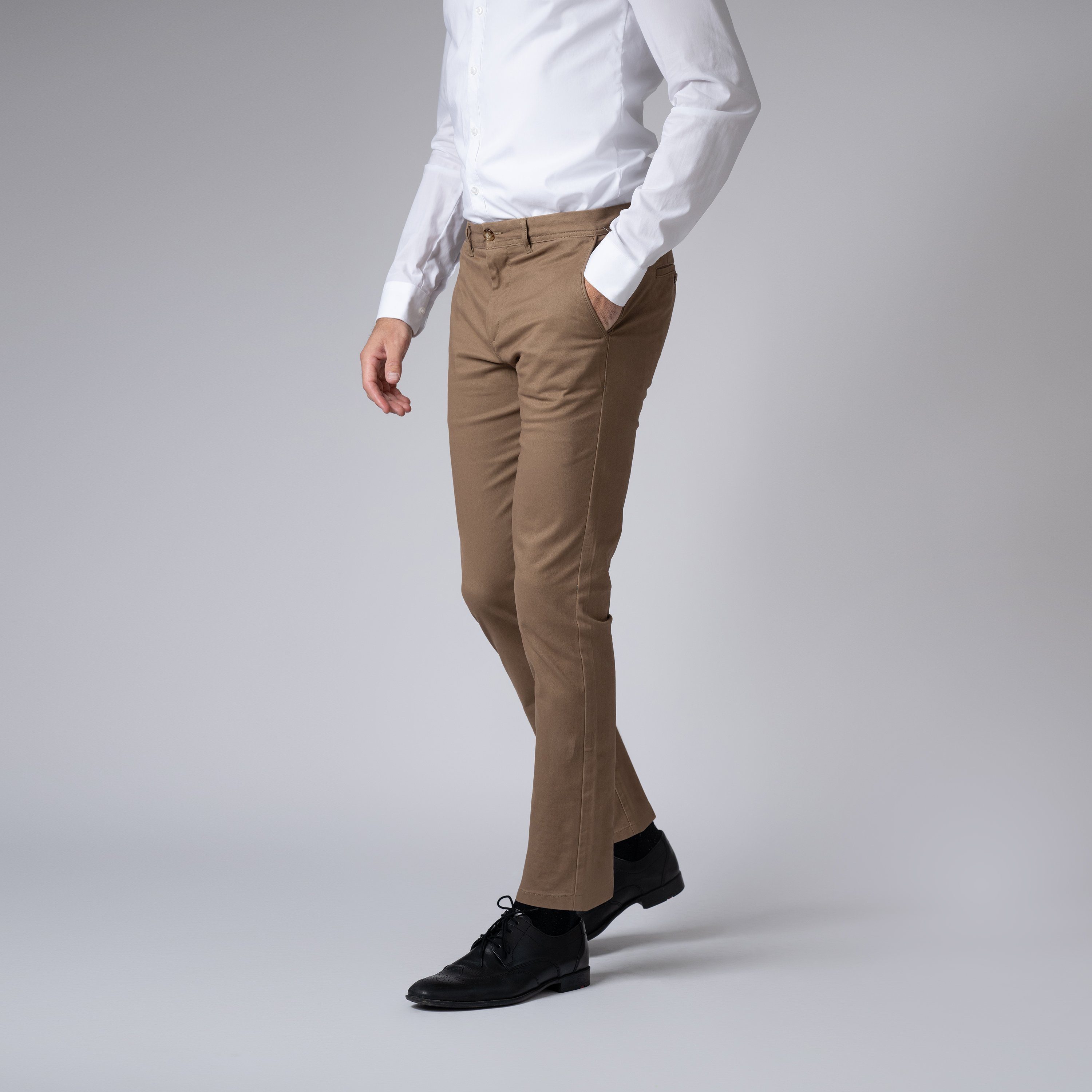 Hirschthal Chinohose Herren Chino Hose Herrenhose Casual Slim-Fit mit Stretch