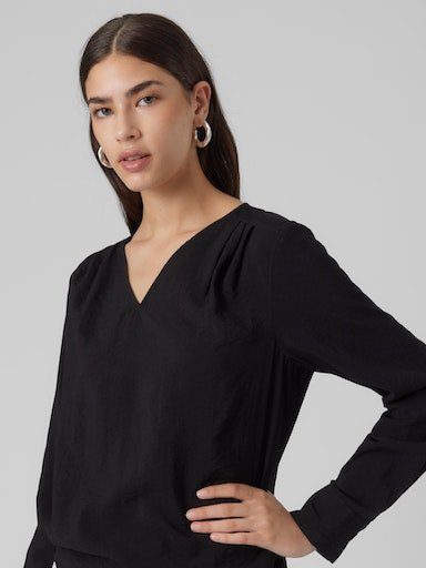 Vero Moda Langarmbluse VMLENA LS PLEAT günstig online kaufen