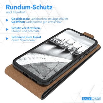 EAZY CASE Handyhülle Flipcase für Samsung Galaxy A34 6,6 Zoll, Tasche Klapphülle Handytasche zum Aufklappen Etui Kunstleder Schwarz