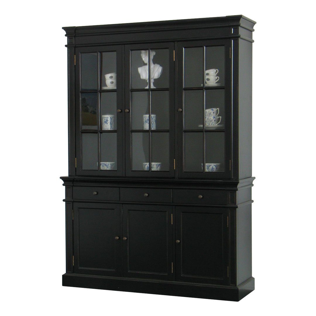 ebuy24 Vitrine Amaretta 3-Türige Vitrine schwarz. günstig online kaufen
