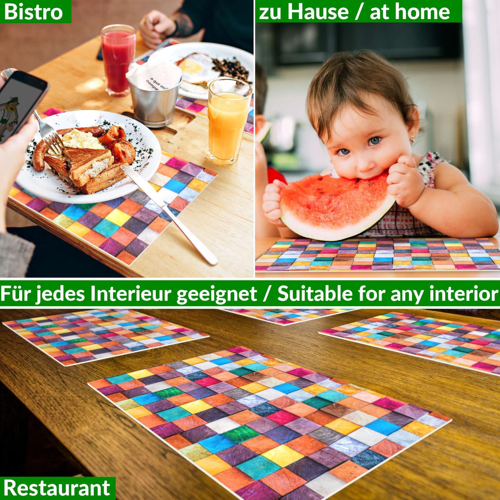 ANRO Platzset DEIN Platzdeckchen Servierdeckchen Soft günstig online kaufen