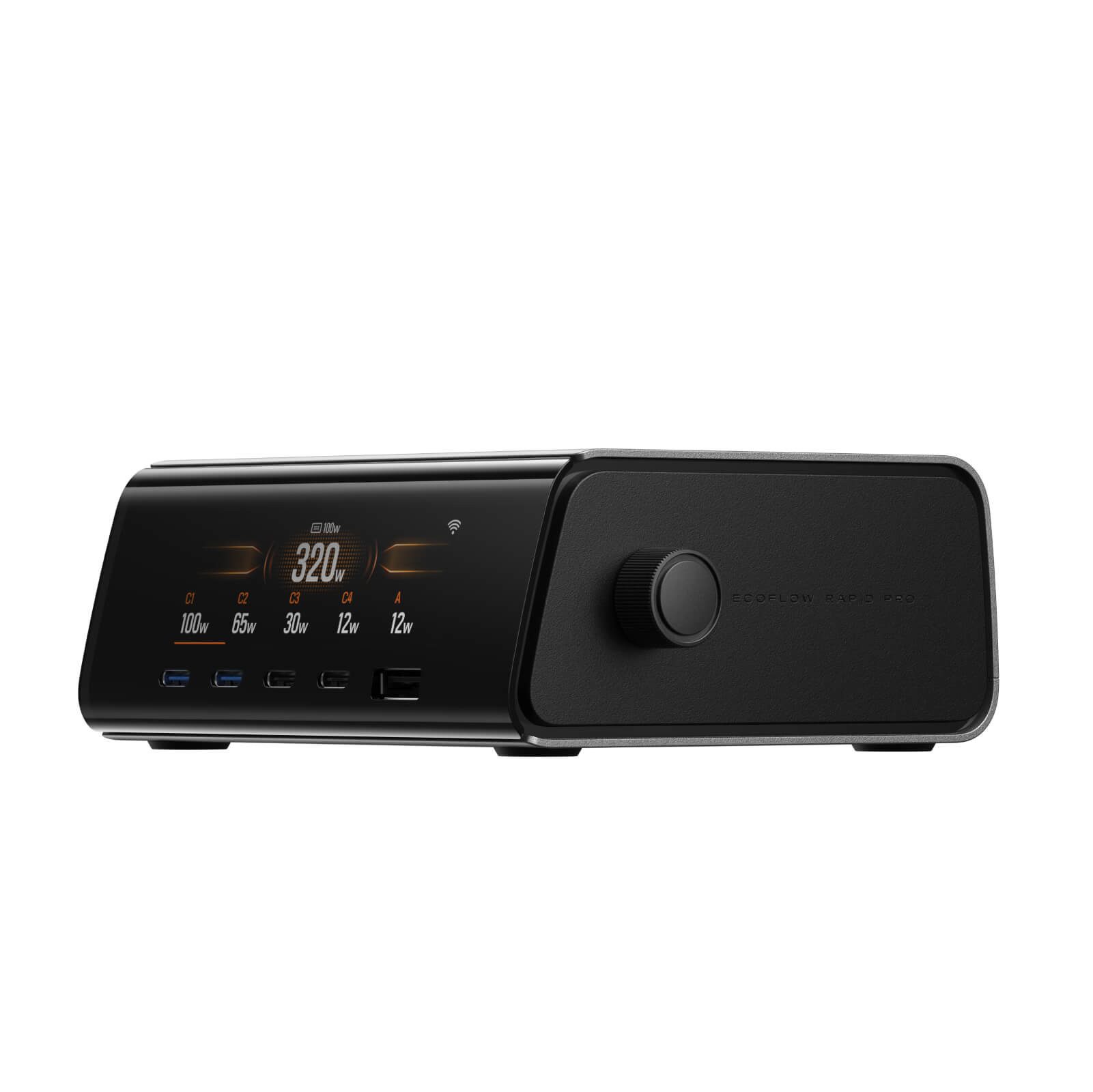 Ecoflow EcoFlow RAPID Pro Desktop-Ladegerät (320 W, 5 Anschüusse, GaN) USB-Ladegerät