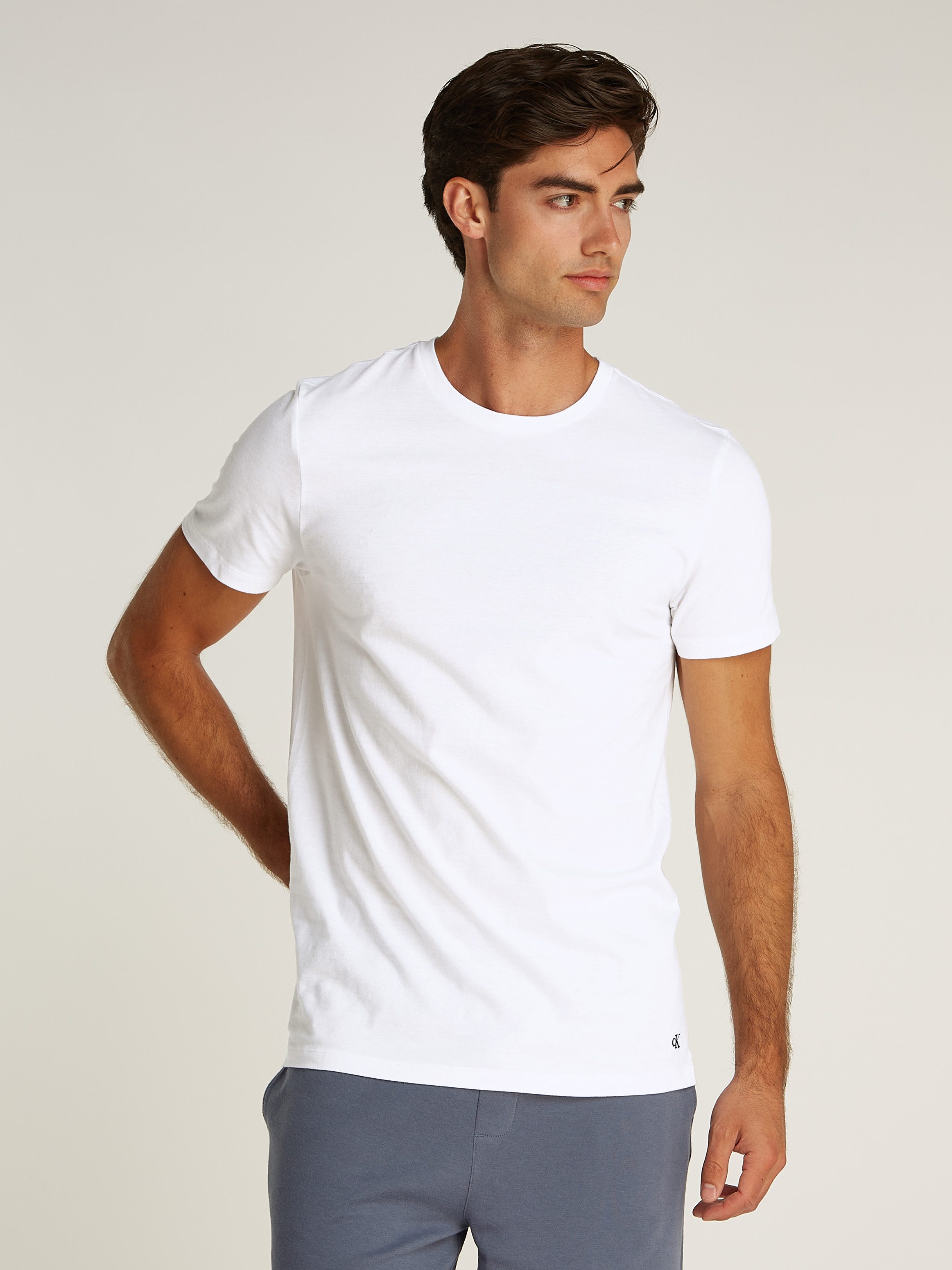 Calvin Klein 3-er Set T-Shirt Weiß, Grau & Schwarz günstig online kaufen