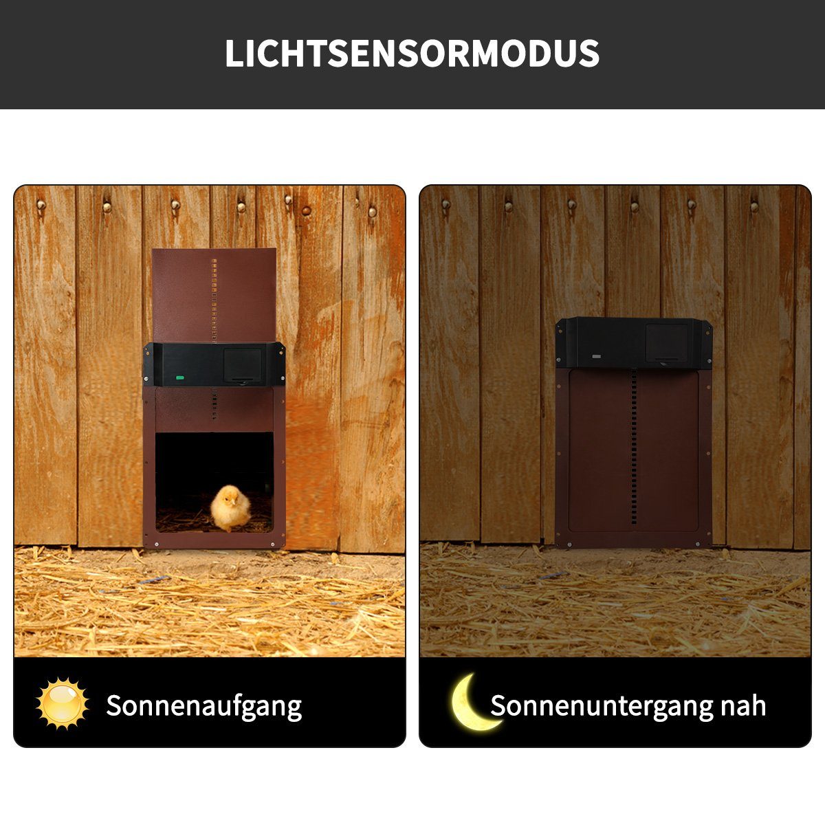 Thumbnail - Simloveve Hühnerstall Automatische Hühnerstall Mit Lichtsensor, wasserdicht
