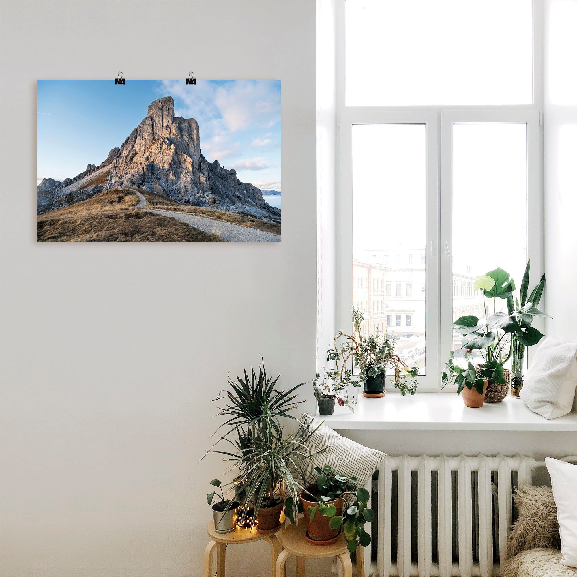 Wandbild Alubild, Größen in Berge St), Giau Leinwandbild, den versch. (1 Passo Poster Dolomiten, Artland & oder Wandaufkleber als in Alpenbilder