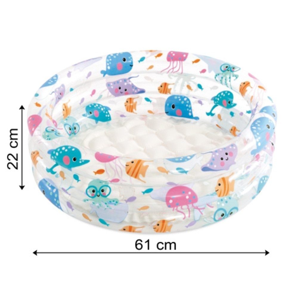 Intex Planschbecken Aufblasbares Kinderbecken Baby-Pool, (Spar-Set, 1-tlg., Meerestiere), blitzschnell eine sichere und erfrischende Spielzone