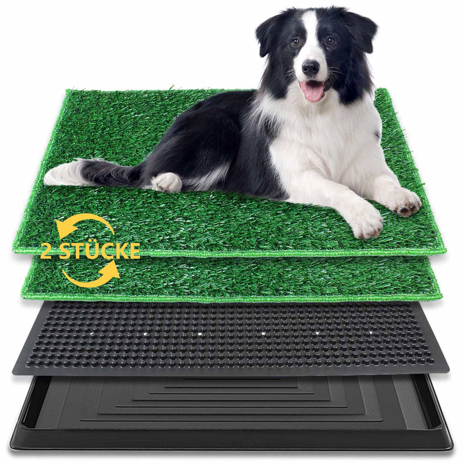 Hundetoilette Hundeklo 76*51cm Hundetoilette kleine große Hunde, Welpen-Toilette Klo