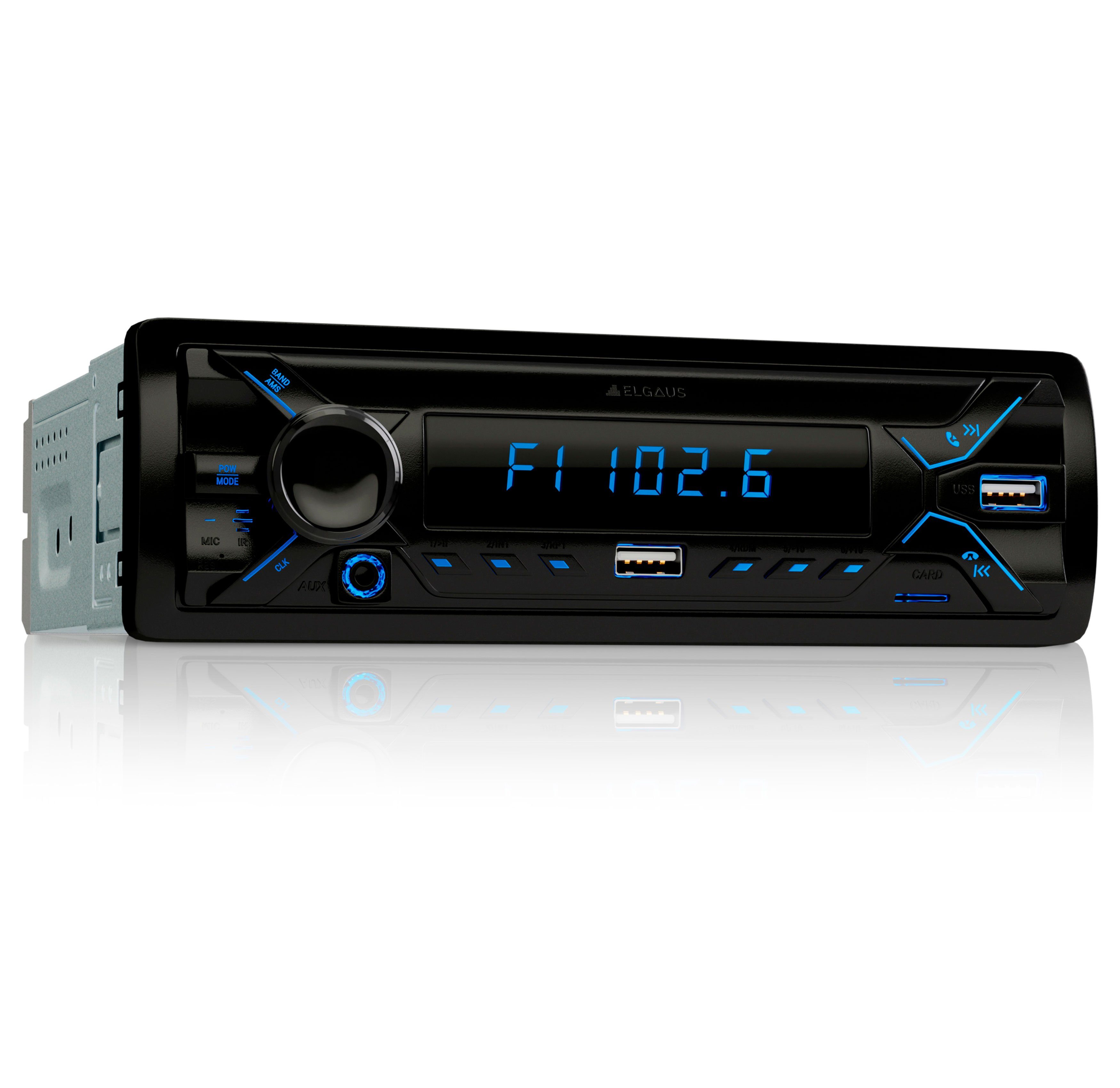 ELGAUS OM-195P 1 Din Autoradio (FM/AM, RDS, Bluetooth, RDS, Fernbedienung, ID3, Appsteuerung, Manual in DE/EN) | Autoradios