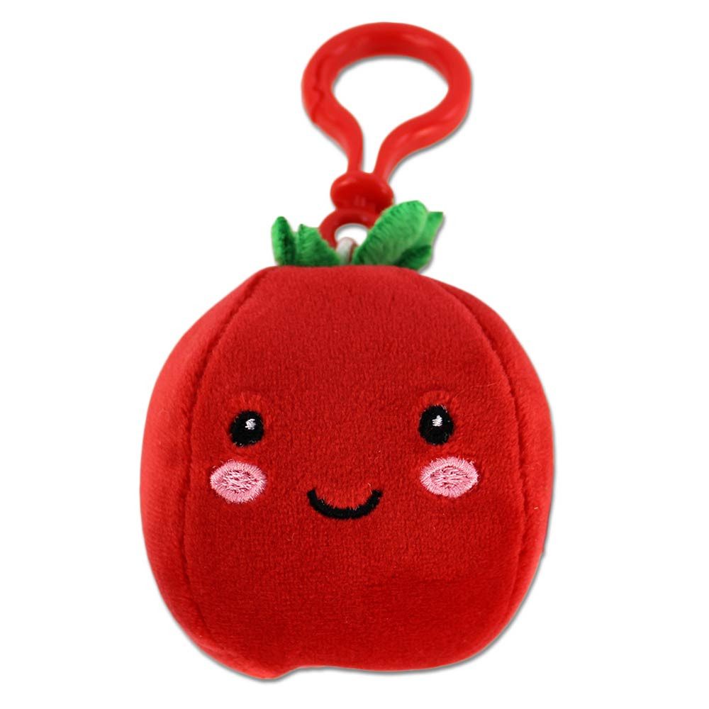 PMS Plüschanhänger Obst und Gemüse Anhänger aus Plüsch mit Bagclip