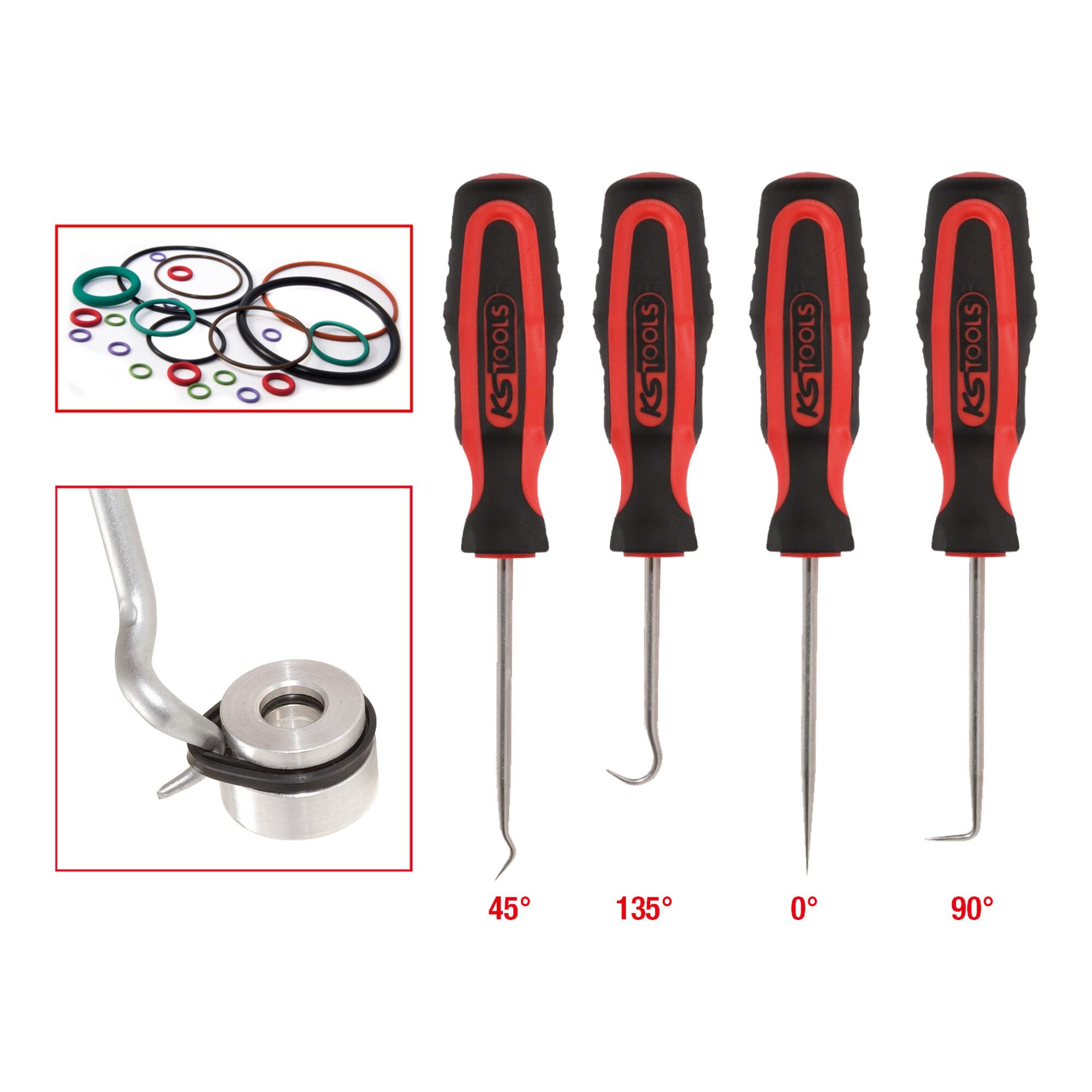 KS Tools K-Haken KS Tools Hakenwerkzeug-Satz, 4-teilig